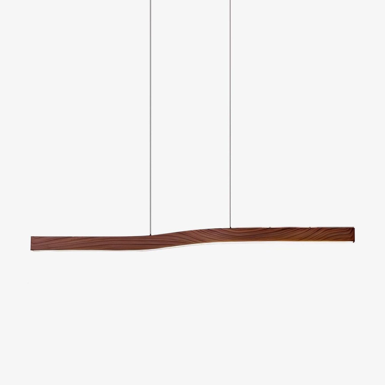 Modern Camur Linear Pendant Light - Sleek Minimalist Hanging Fixture for Kitchen Island, Dining Room & Living Room Lighting