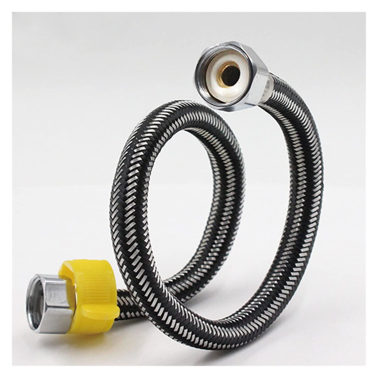 VSOLS 1/2 Inch Stainless Steel Flexible Shower Hose - Corrugated Double-Head Sink Pipe for Bathroom, Toilet & Water Heater (50cm/19.7in) - Perfect for Bathroom Renovation & Kitchen Faucet Replacement