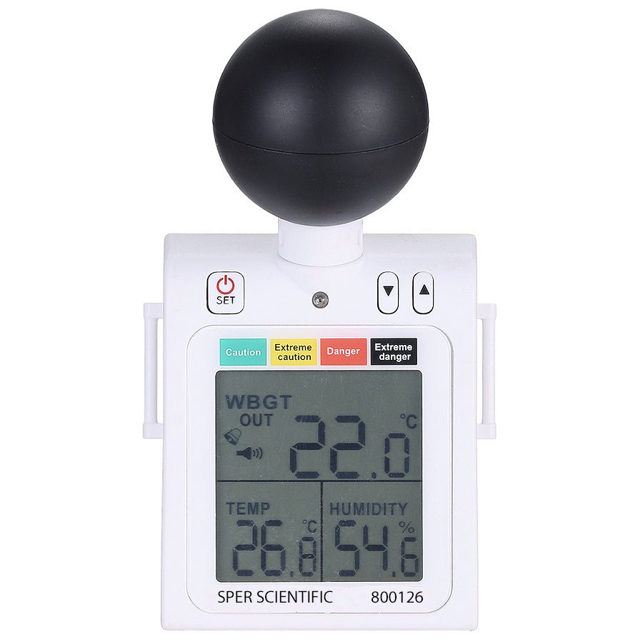 Portable WBGT Heat Stress Monitor with Tripod Stand - Accurate Workplace Safety Device for Outdoor Workers, Athletes & Industrial Use