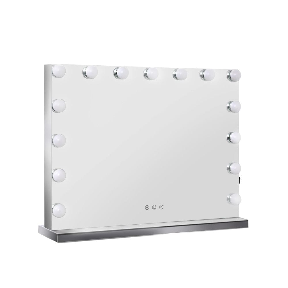 Embellir Hollywood Vanity Mirror with Lights - 58X46cm Wall Mounted Makeup Mirror, 15 LED Dimmable Lighted Mirror for Bathroom, Bedroom & Dressing Room