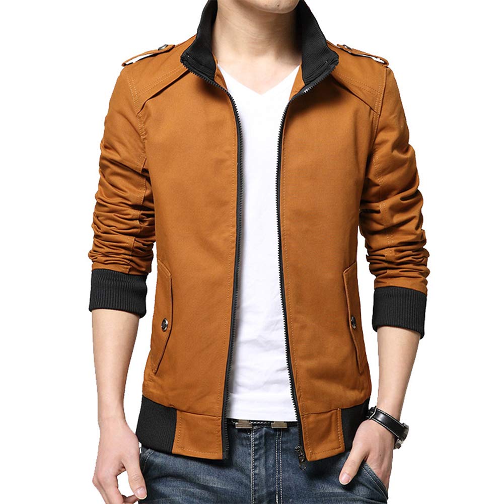 Womleys Men's Lightweight Cotton Windbreaker Jacket - Casual Outerwear for Outdoor Activities & Travel