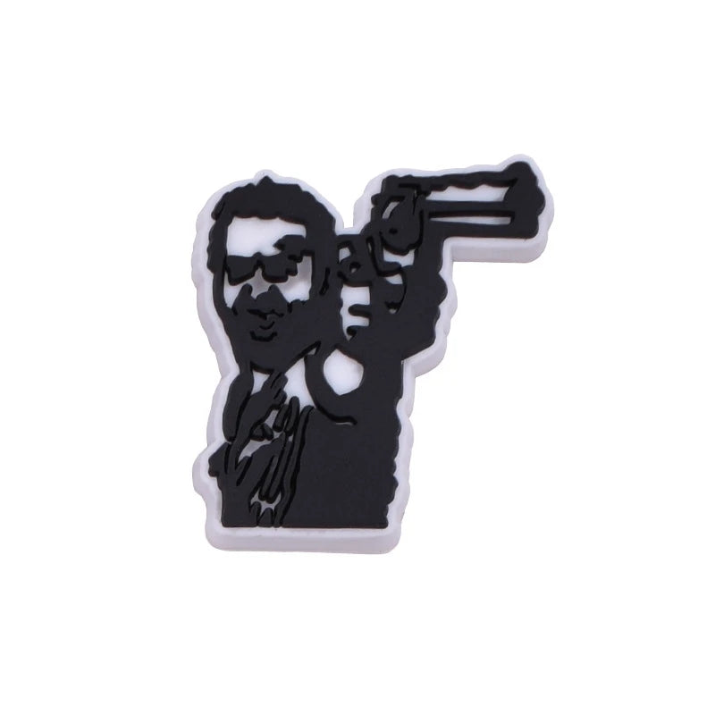 Pink Gun Shoe Charms for Crocs - Fun Accessories for Kids & Adults - Perfect for Crocs Sandals, Clogs, Jeans & Shoe Decorations - Great for School, Parties & Everyday Fashion