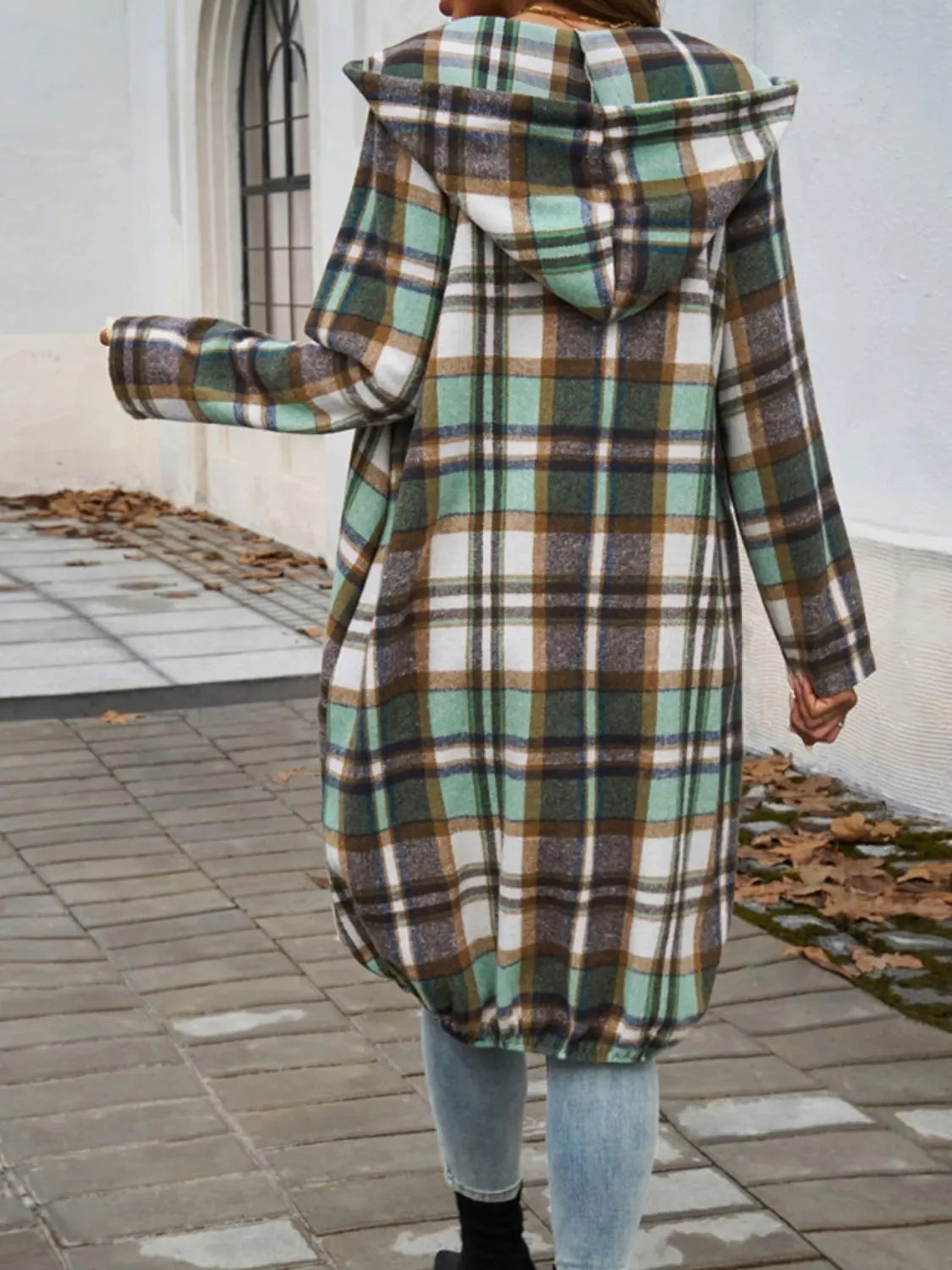 Plaid Zip Up Hooded Coat for Men & Women | Warm Fleece Lined Winter Jacket with Hood | Perfect for Outdoor Activities, Hiking & Casual Wear