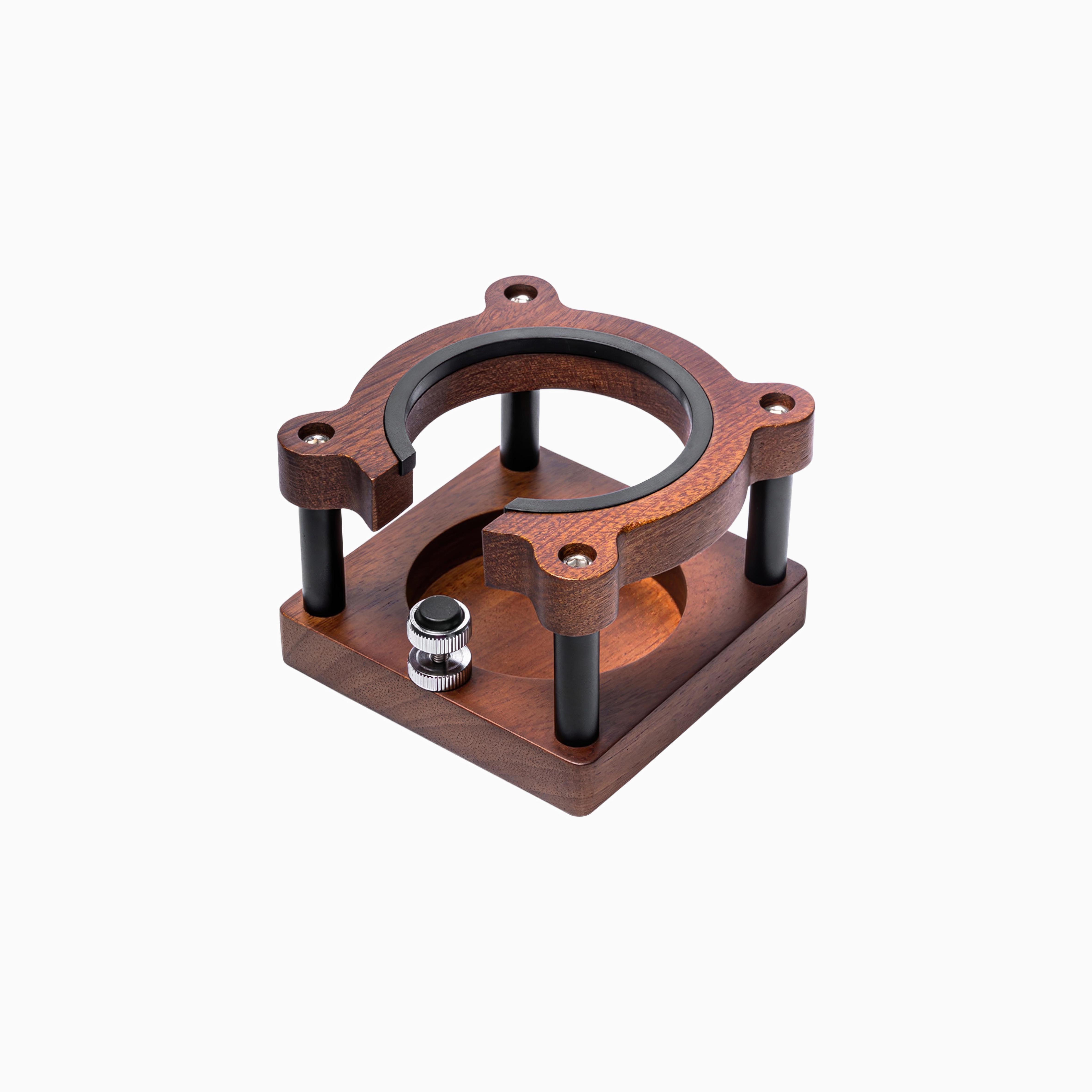 Premium Sapele Wood Espresso Tamper Holder - Barista-Grade Coffee Accessory for Home & Professional Use - Perfect for Espresso Machines & Coffee Stations
