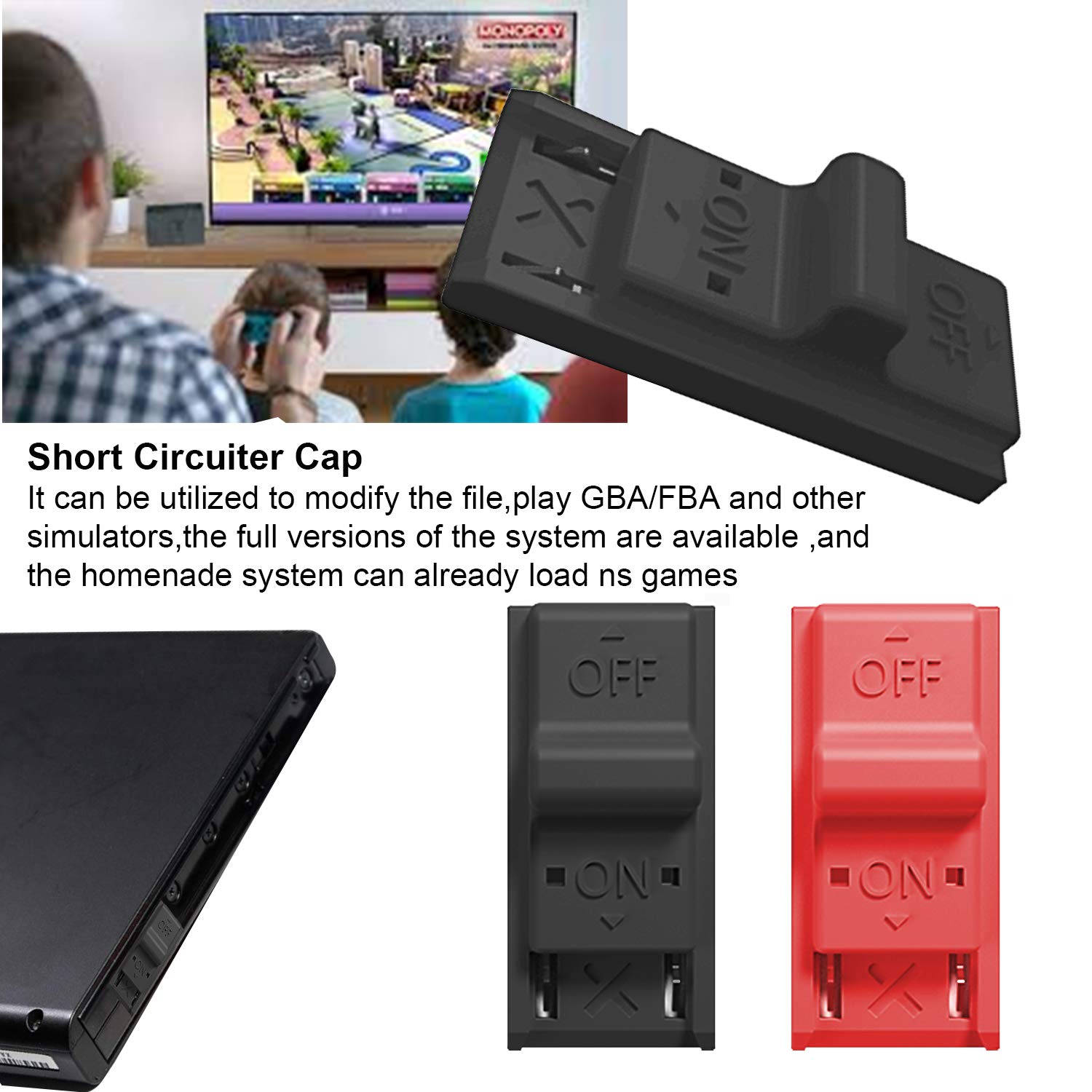 HARIKIKI RCM Clip Jig Short Connector for Nintendo Switch Joycon - Repair Tool for Switch Modding & Jailbreak - Perfect for Homebrew, Game Backup and Emulator Setup