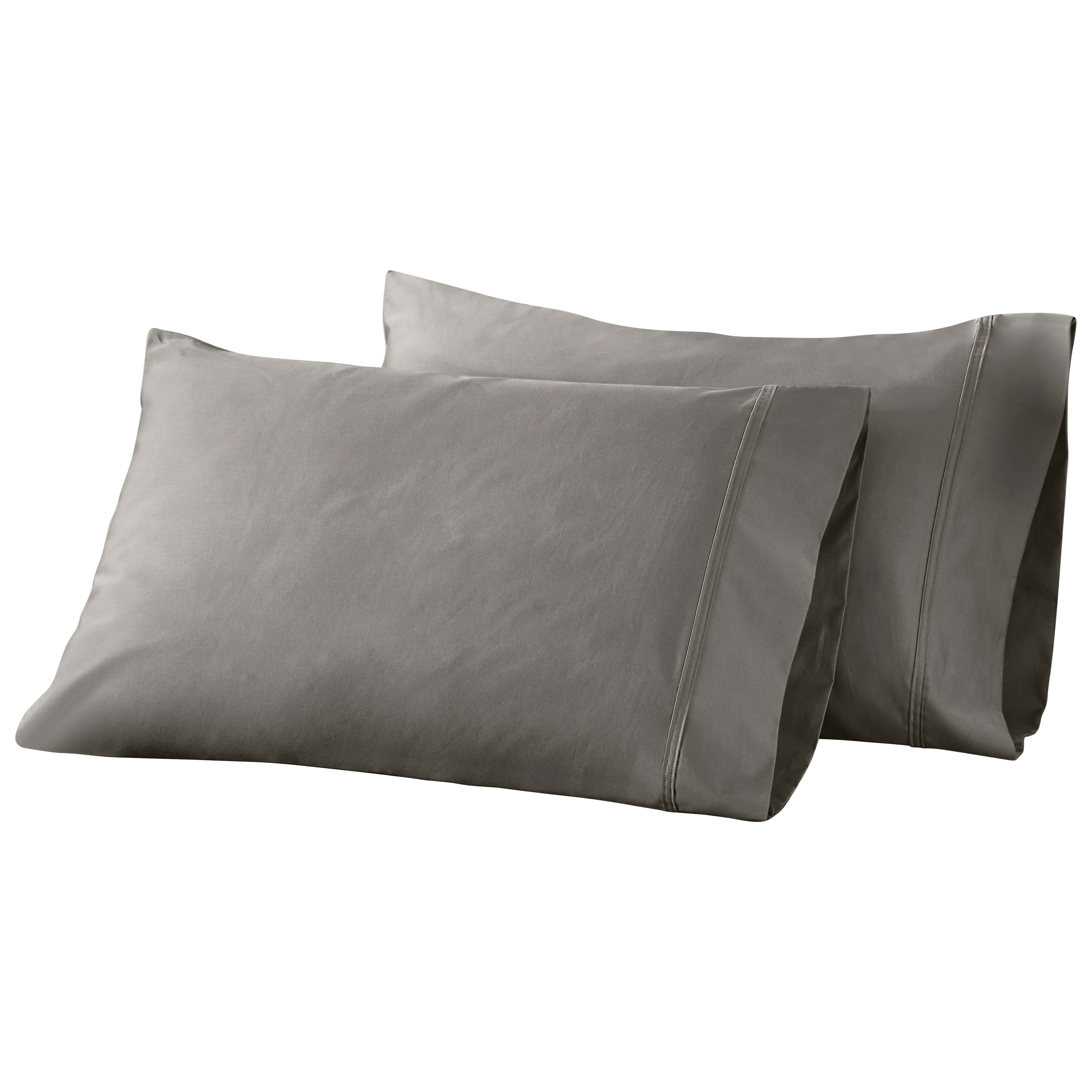 Premium 850 Thread Count 100% Cotton Solid Pillowcase Set of 2 - Ultra Soft & Breathable Bedding for Side Sleepers, Hotel Luxury Home Decor (White, Standard Size) - Perfect for Master Bedrooms, Guest Rooms & Airbnb Stays