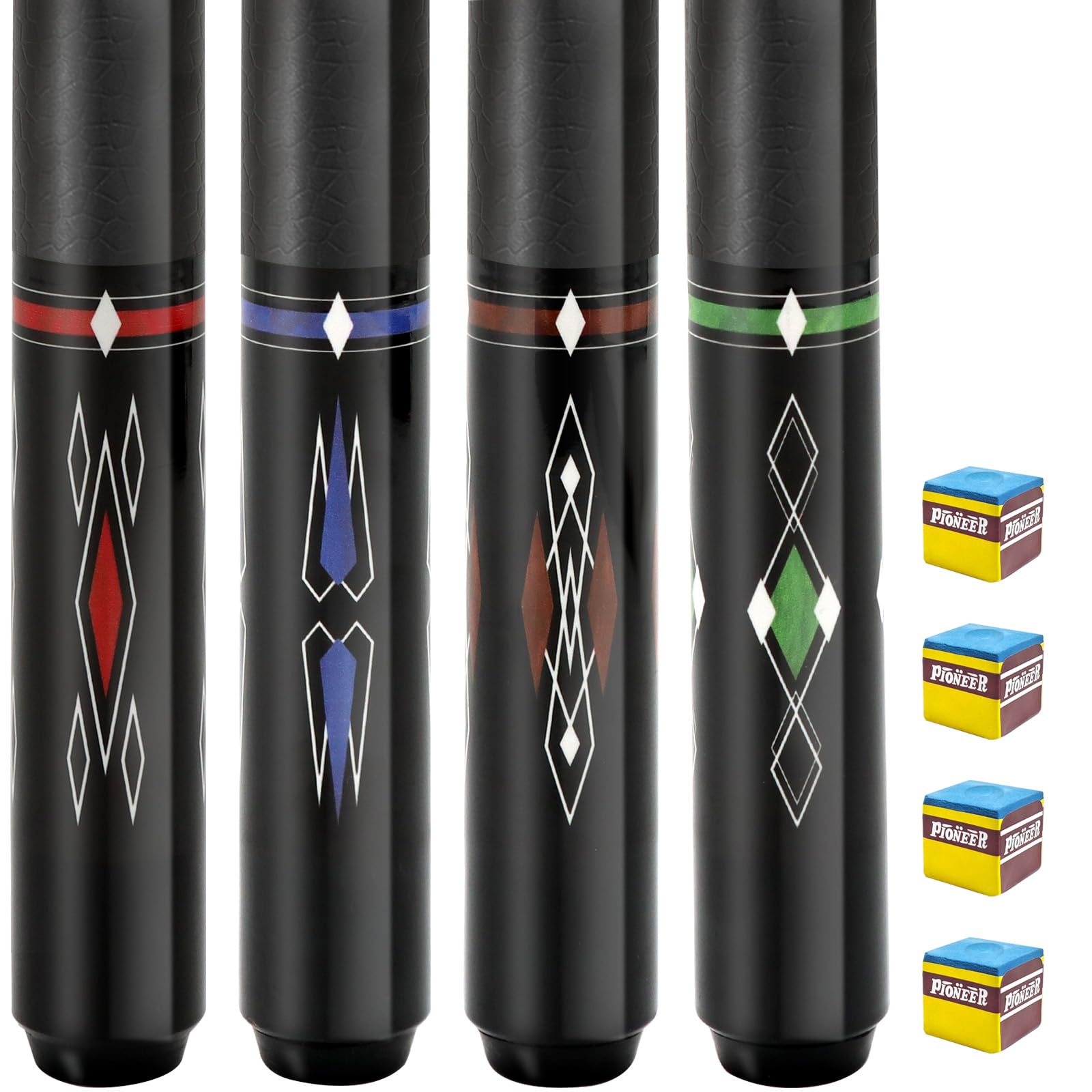 Premium Maple Wood Pool Cue Stick Set - 4 Professional 58