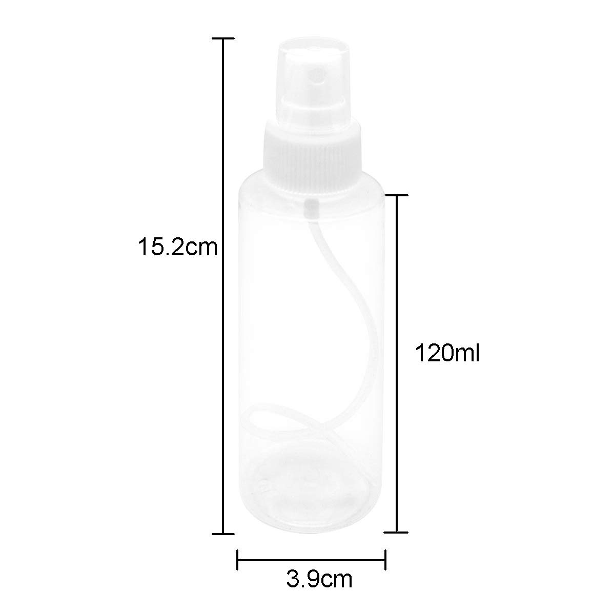 DEARBORN 12 Pack 4oz (120ml) Fine Mist Clear Plastic Spray Bottles with Pump Cap - Refillable Travel Size Empty Bottles for Essential Oils, Perfumes, Hair Care & DIY Beauty Products - Perfect for Home, Salon & On-the-Go Use