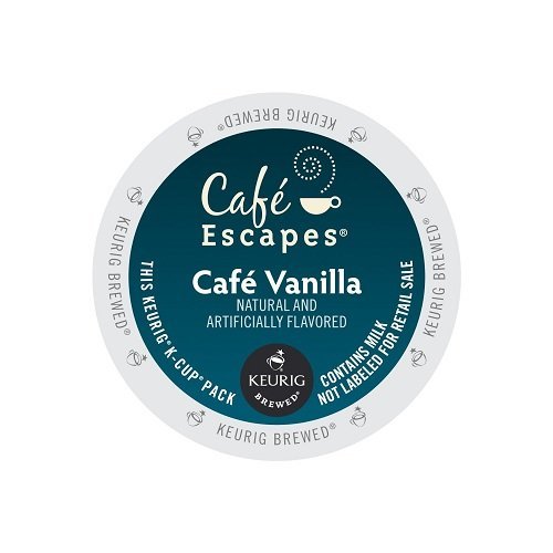 Café Escapes Cafe Vanilla K-Cups - 96 Count Pack | Premium Vanilla Flavored Coffee Pods for Keurig Brewers | Perfect for Morning Coffee, Office Break or After-Dinner Treat
