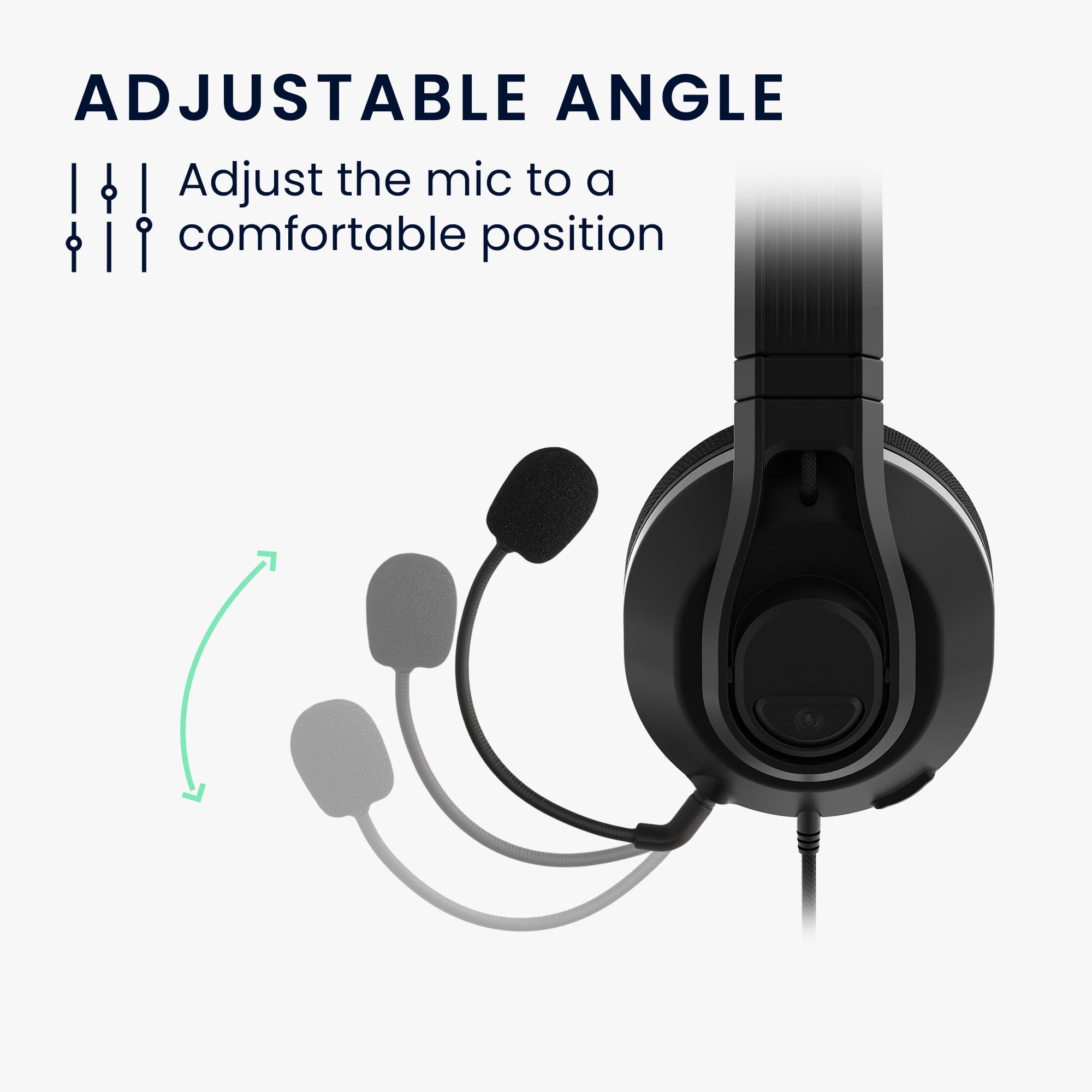 kwmobile Replacement Microphone for TurtleBeach Recon 500 Gaming Headset - 3.5mm Jack Cable - Black - Perfect for Online Gaming, Streaming & Voice Chat