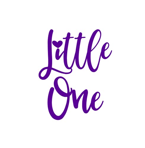 Little One Iron On Decal - New Baby Iron On Transfer for DIY Crafts & Vinyl Applique | Easy 5-Minute Fabric Decoration for Clothing, Blankets & More (Purple) | Perfect for Baby Shower Gifts & Personalized Onesie Designs