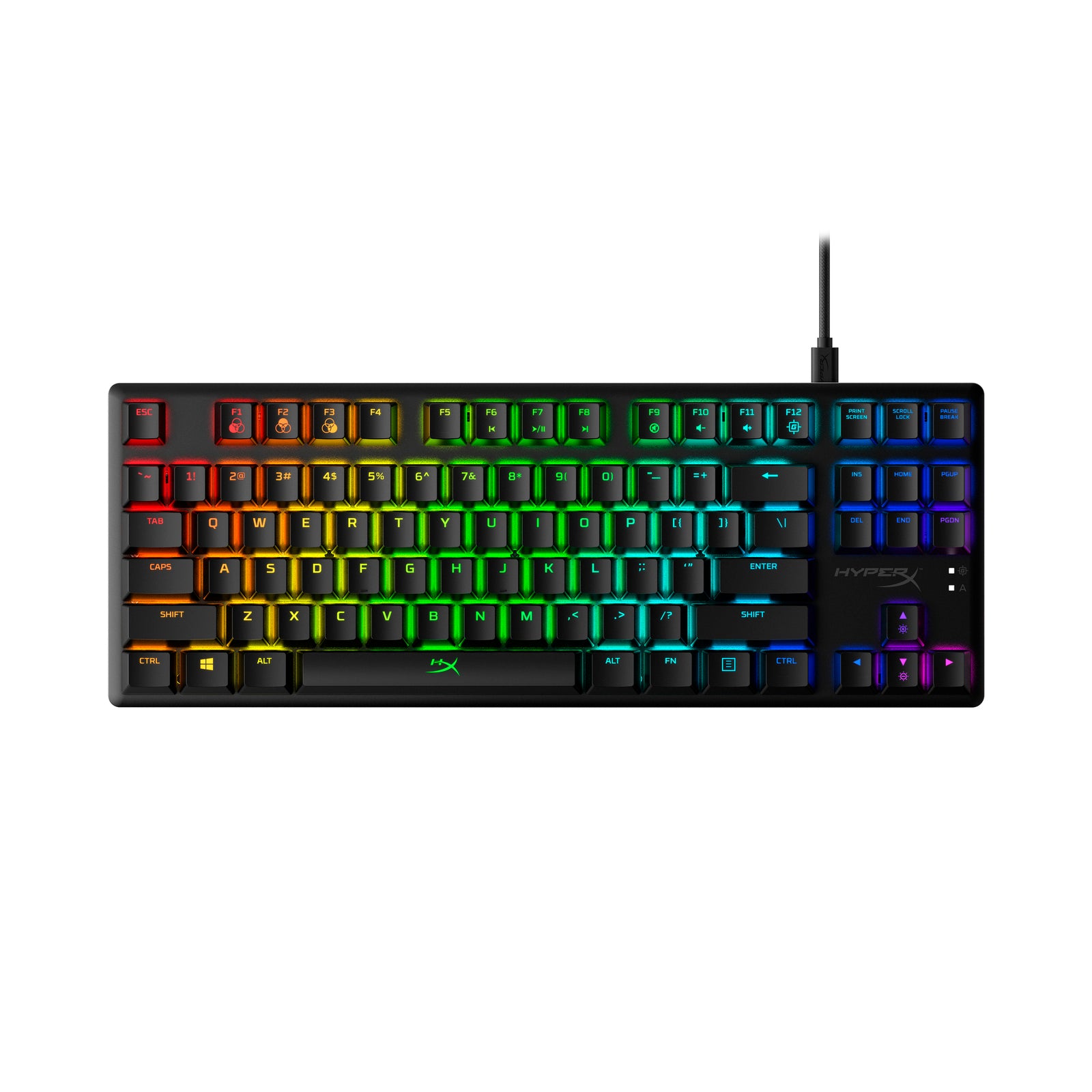 HyperX Alloy Origins Core 87-Key Mechanical Gaming Keyboard - RGB Backlit, Aircraft-Grade Aluminum Frame, HyperX Red Switches - Perfect for PC Gaming, Esports & Office Work