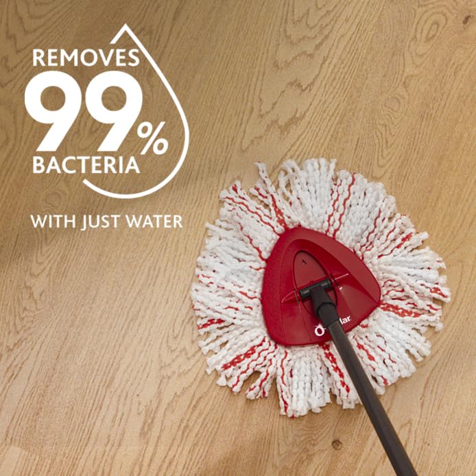 O-Cedar EasyWring Deep Clean Microfiber Mop Refill 4-Pack | 40% More Cleaning Power | Compatible with EasyWring Spin Mop & Bucket System | Perfect for Hardwood Floors, Tile, and Kitchen Cleaning