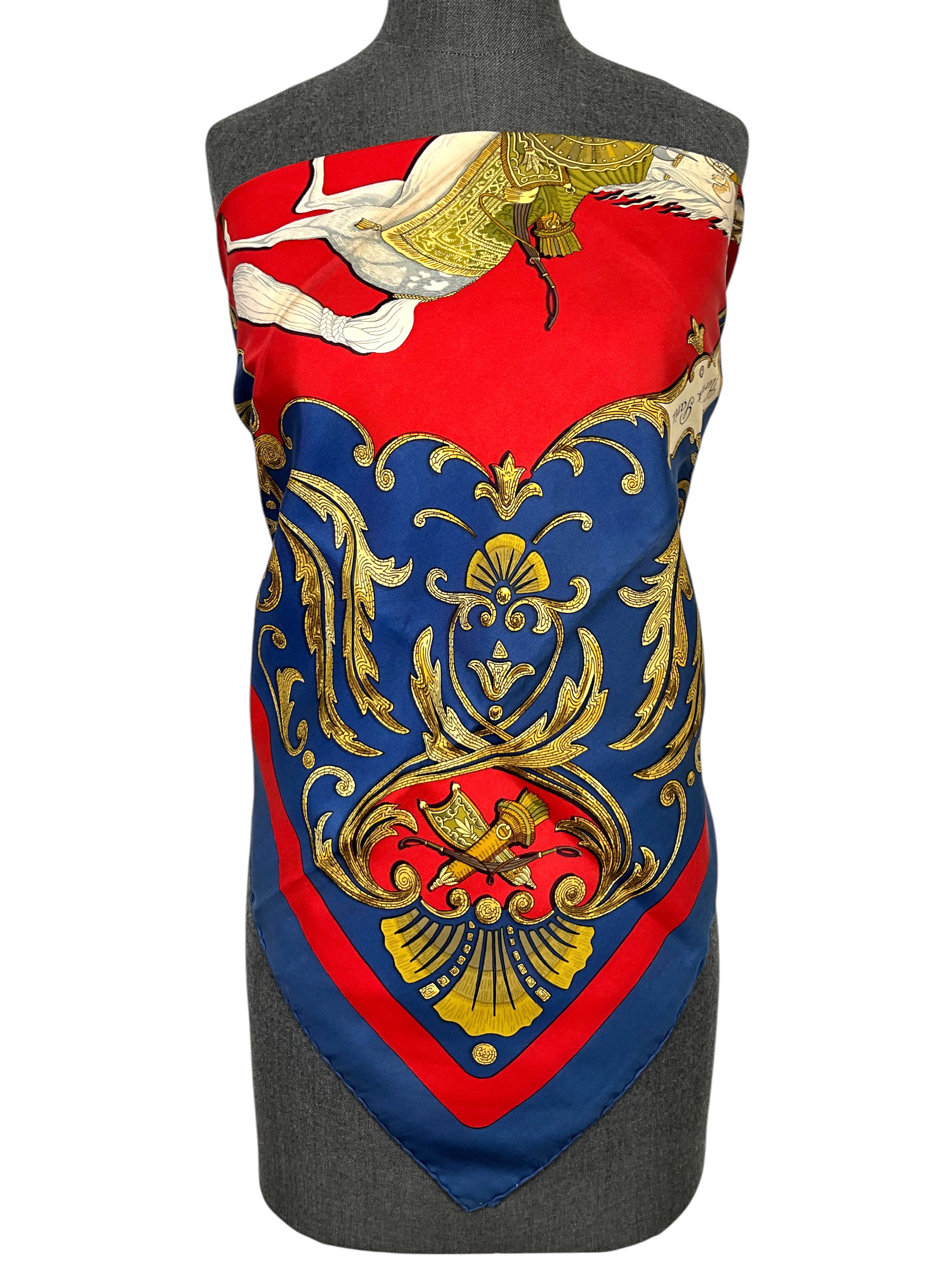 HERMES Cheval Turc 90cm Silk Scarf - Luxury Designer Scarf for Women, Elegant Turkish Horse Print - Perfect for Gift, Travel & Special Occasions