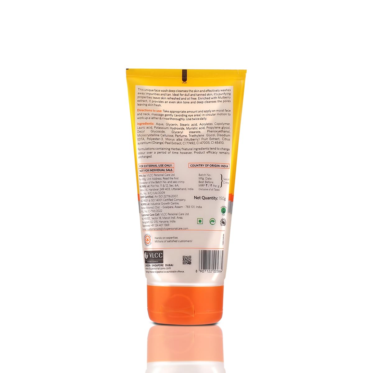 VLCC Anti-Tan Skin Lightening Face Wash 150ml x 2 (300ml) with Mulberry & Orange Peel Extract | Brightening Sunscreen with Broad Spectrum SPF Protection | Removes Tan, Spots & Dullness | For Daily Skincare & Sun Protection Routine