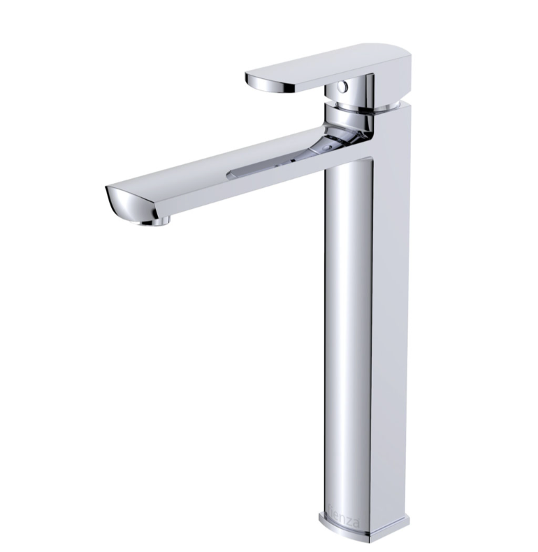 Fienza 218107 Koko Care Tall Basin Mixer Tap Chrome - 316mm High Bathroom Faucet for Modern Sink - Perfect for Home, Hotel & Commercial Use