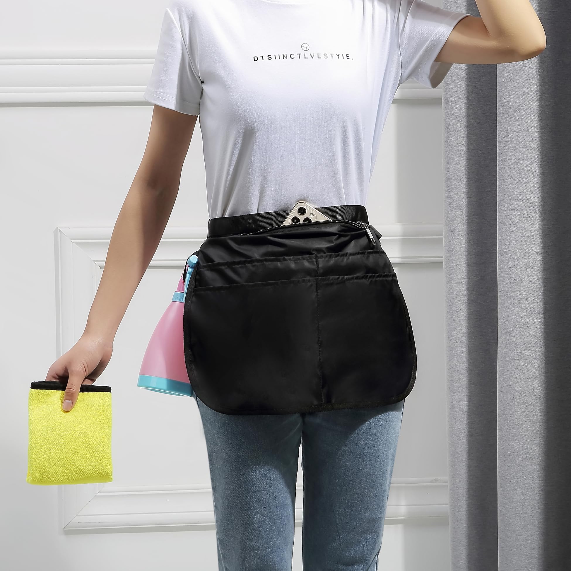 Waterproof Cleaning Caddy Apron for Women - 5 Pockets for Housekeepers | Home & Office Use