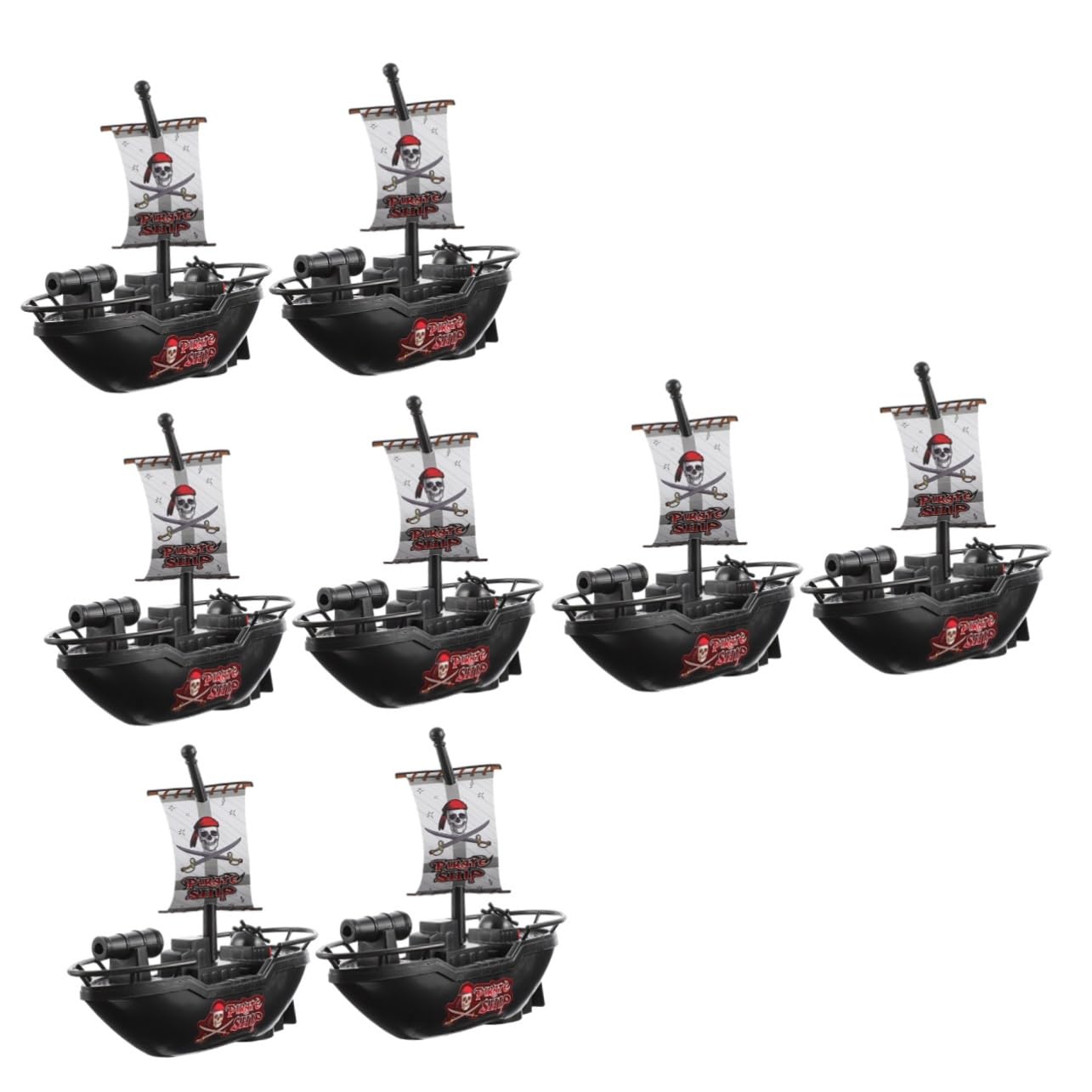 VICASKY 8-Piece Floating Boat Toys Set - Plastic Speedboat & Sailboat for Kids - Bath Tub & Pool Water Play - Fun Outdoor & Indoor Activity for Children