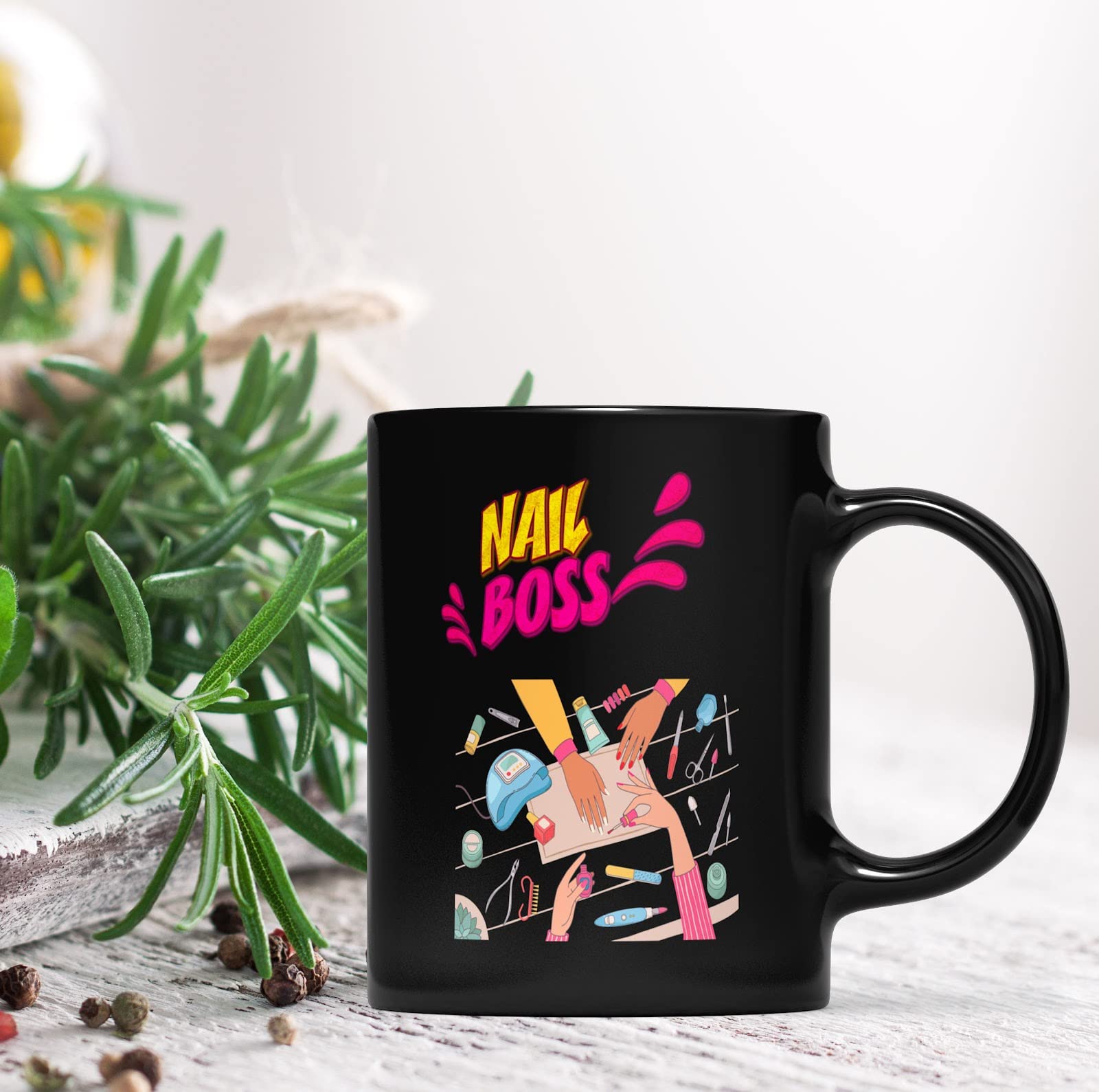 Funny Coffee Mug Nail for Nail Techs & Artists - Perfect Gift for Manicurists & Pedicurists (975871) - Great for Salons, Spa Days & Nail Art Enthusiasts