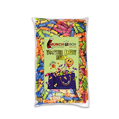 Bulk Tootsie Fruit Chews 5lbs Bag - Individually Wrapped Fruit Taffy Candy Rolls - Wholesale Tootsie Roll Candies in Assorted Fruit Flavors - Perfect for Halloween, Parties, Fundraisers & Candy Buffets