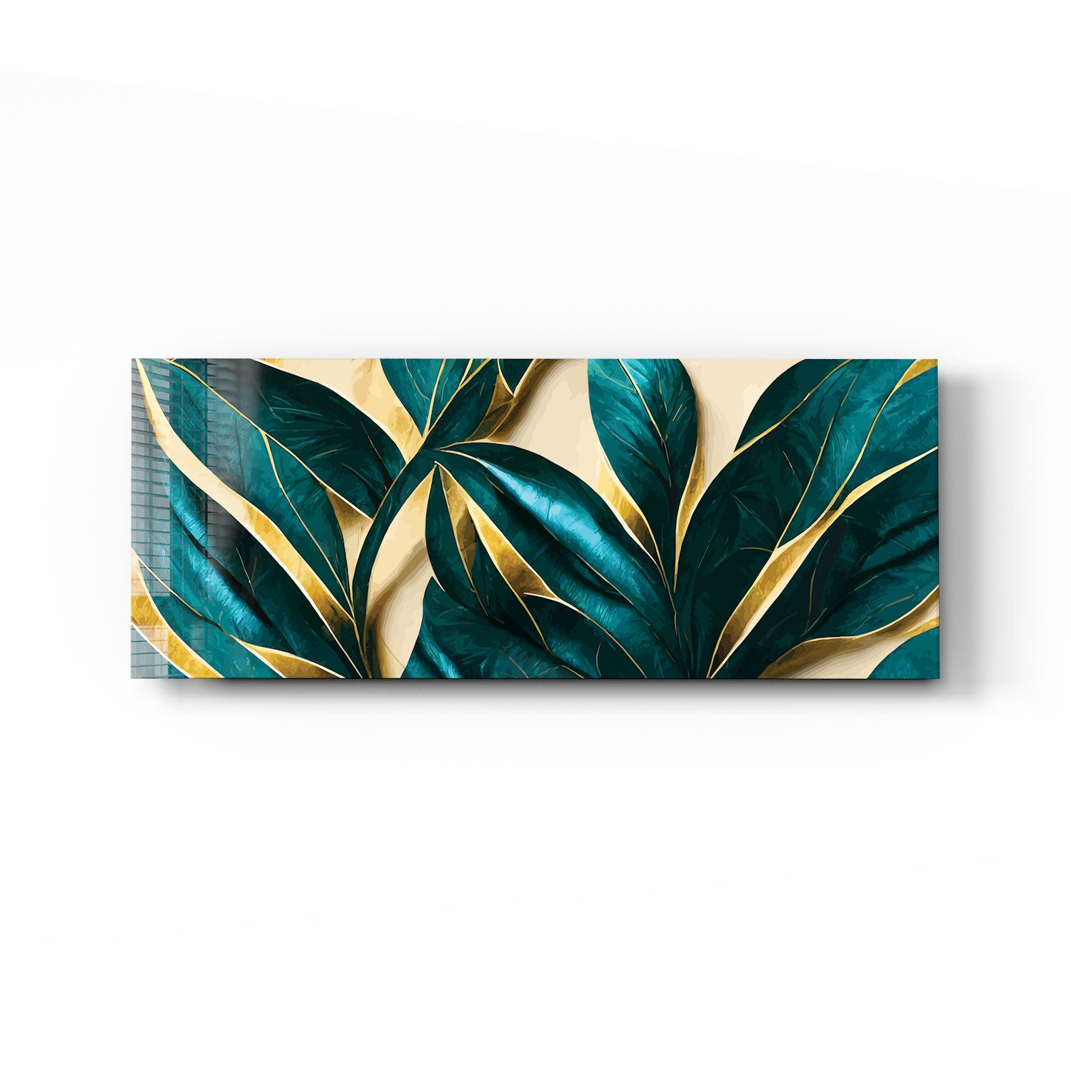 Vivid Leaves Panoramic Wall Art - Stunning Nature-Themed Home Decor for Living Room, Bedroom & Office | Perfect for Modern Interior Design & Gift Giving