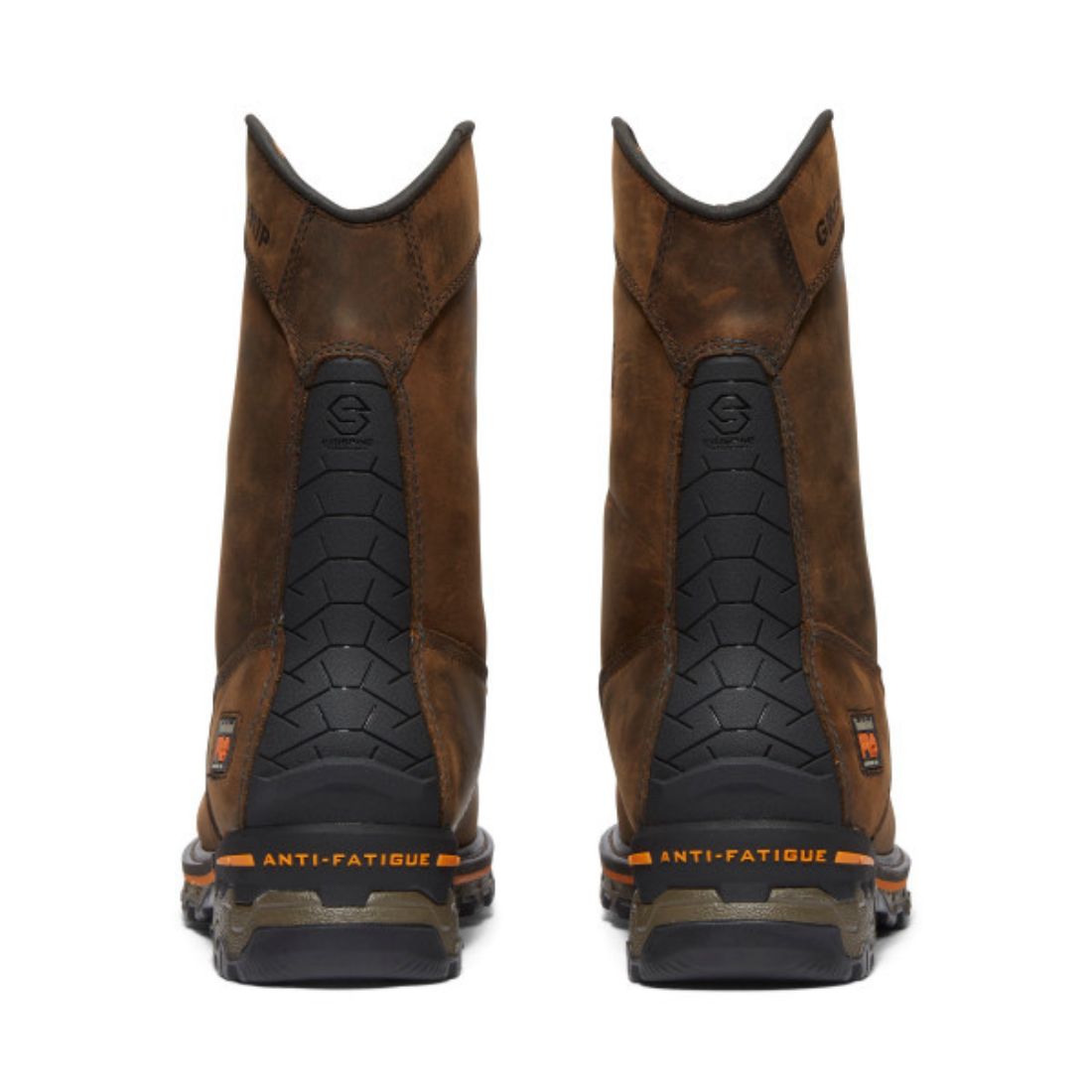 Timberland PRO Boondock Men's Waterproof Composite Toe Pull-On Work Boots - Slip Resistant Safety Wellington Boots for Construction & Outdoor Work (Brown, TB0A4499214)