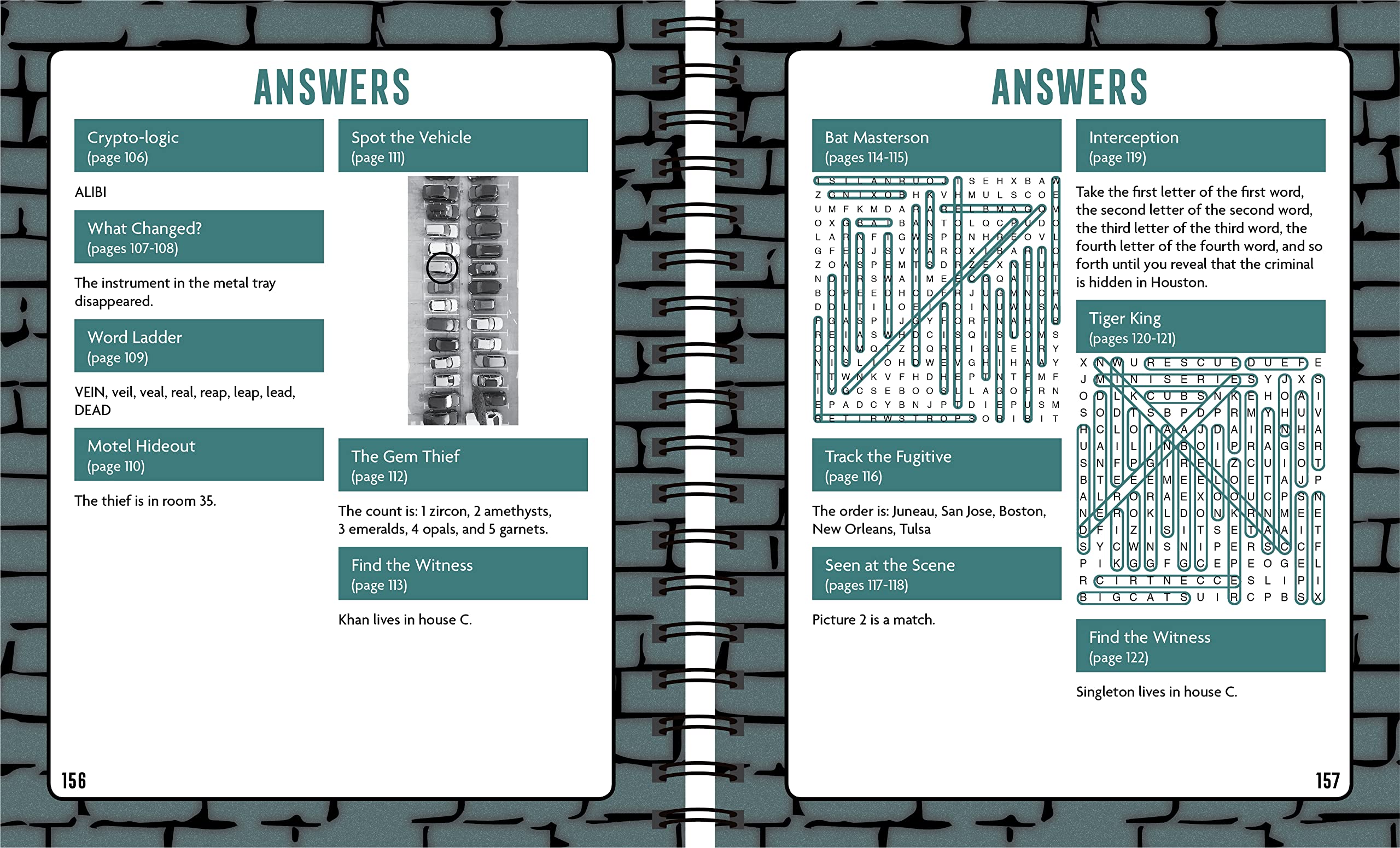 Brain Games - Unsolved Crimes: 100 Challenging Mystery Puzzles for Adults | Crime Scene Investigation & Detective Work | Perfect for Parties, Family Game Nights & Mental Exercise