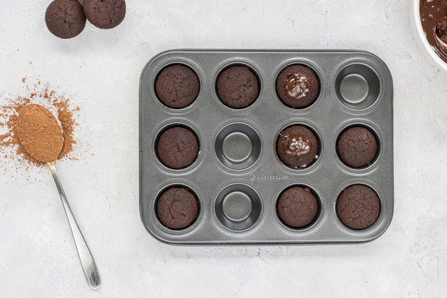 MasterClass Non-Stick 12-Cavity Mini Muffin Pan - Perfect for Baking Cupcakes, Muffins & Bite-Sized Treats at Home