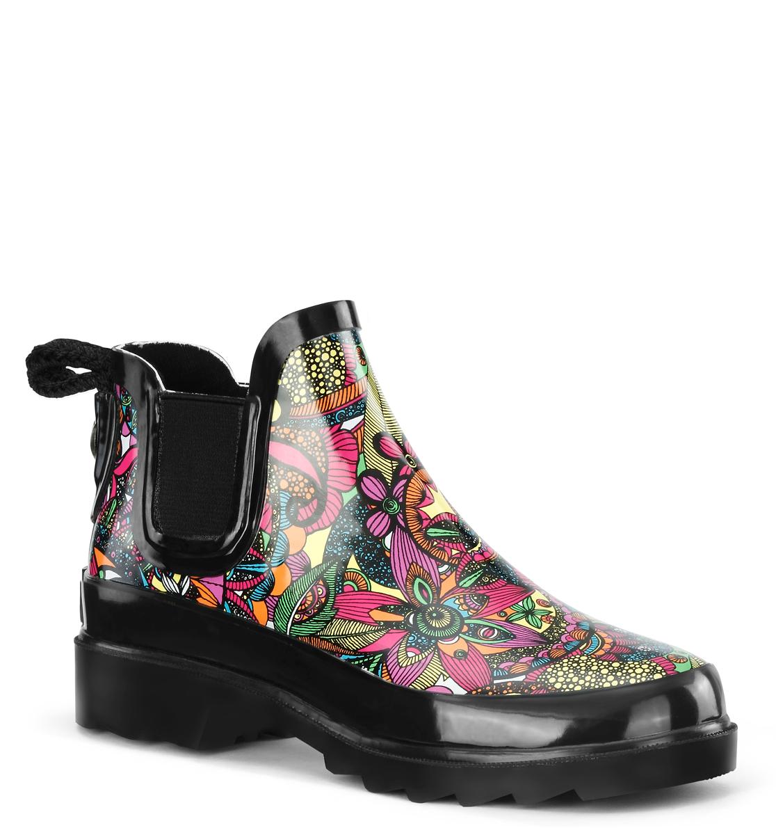 Waterproof Rhyme Ankle Rain Boots for Women - Lightweight Comfortable Rubber Rain Shoes for Walking, Gardening & Outdoor Activities