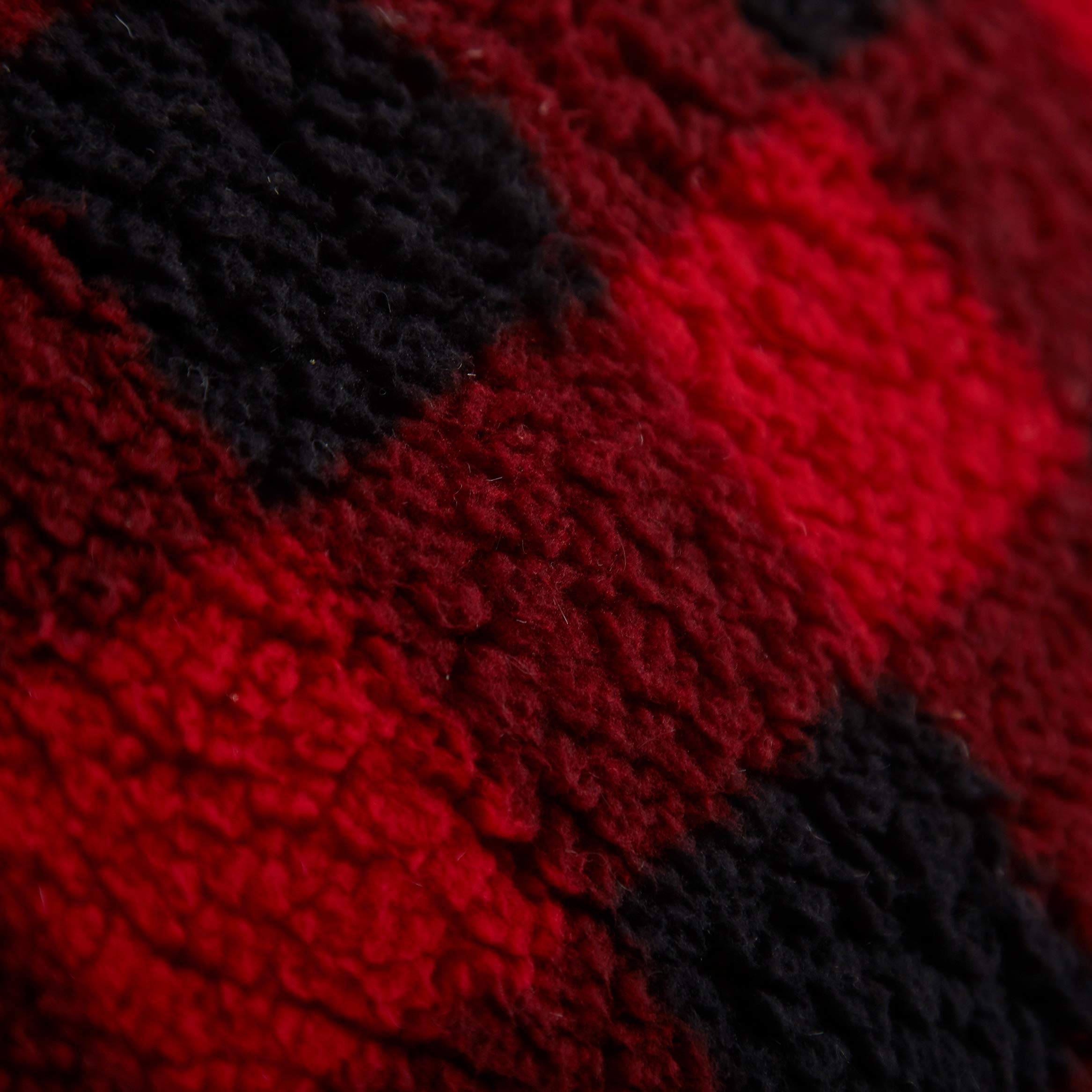 Pop Shop Sherpa Decorative Pillow 18x18 Inches - Soft Buffalo Plaid Throw Pillow for Couch, Bed, Sofa - Cozy Home Decor for Living Room & Bedroom