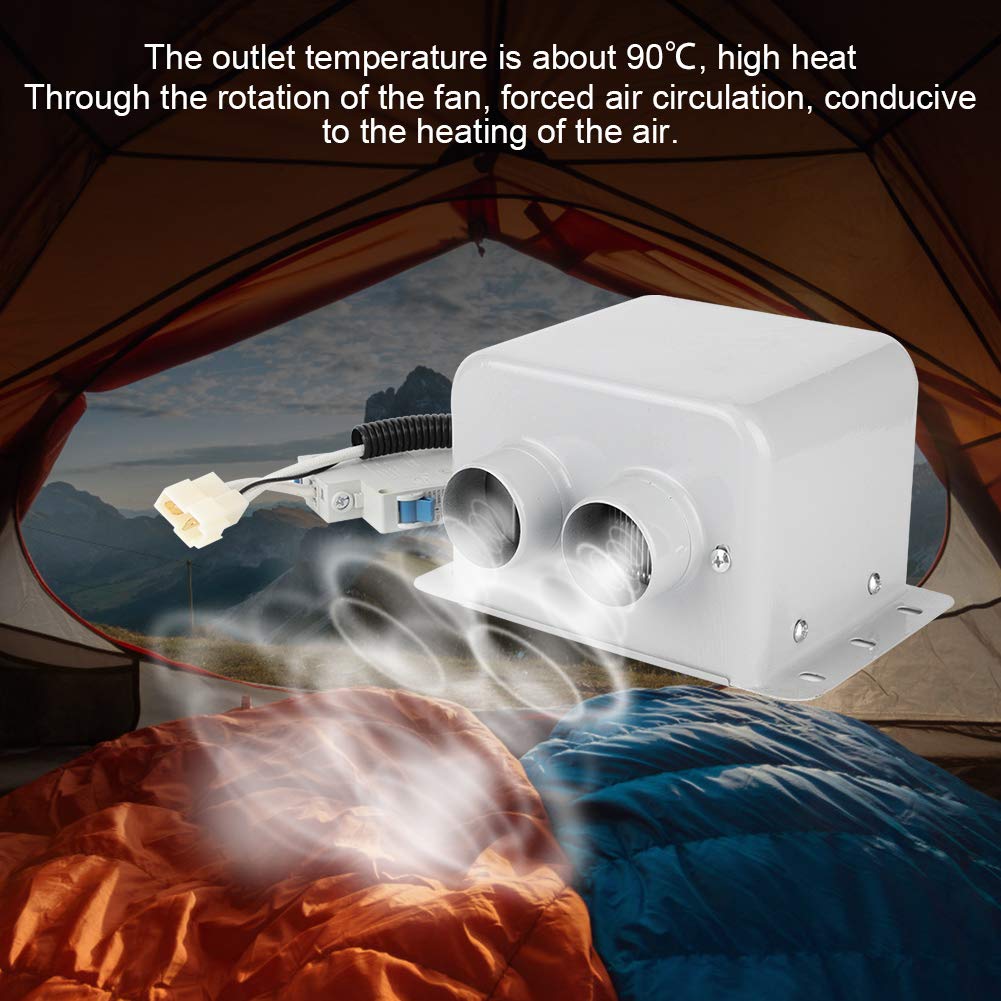 Yosoo 800W 12V Car Electric Heater - Dual Outlet Winter Car Warmer with Windshield Defroster & Defogger for Fast Heating and Demisting | Perfect for Cold Weather Commuting, Road Trips, and Winter Driving Safety