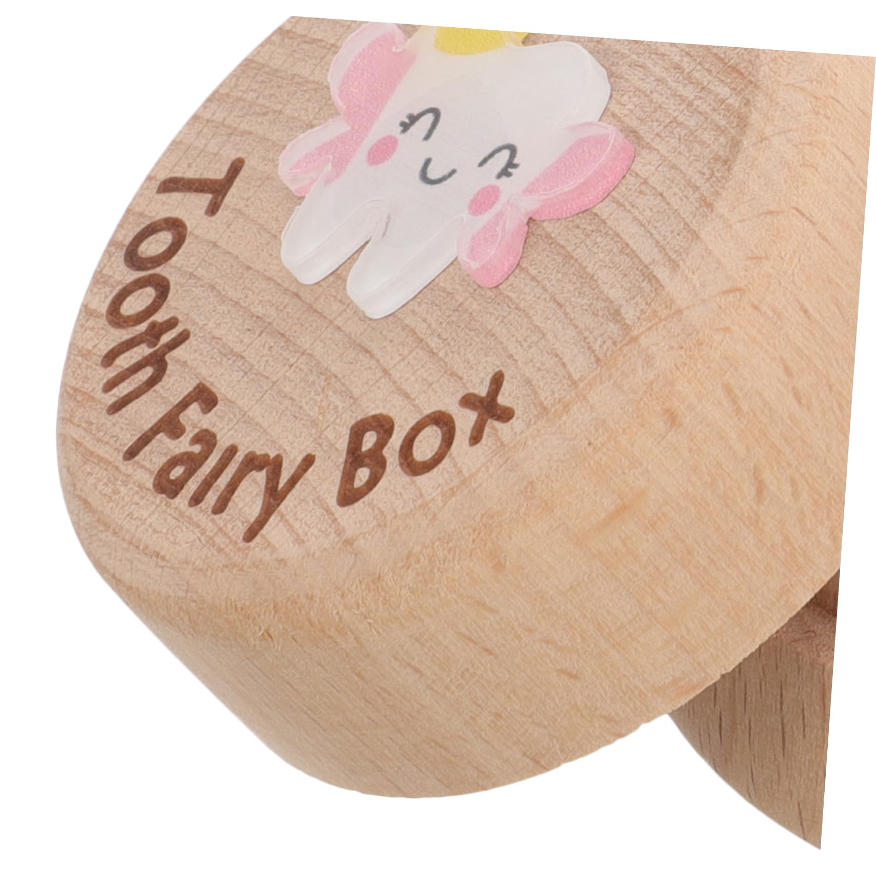 GAROZATION Wooden Cartoon Tooth Holder Box for Kids - Portable Tooth Case for Travel, School & Home Use