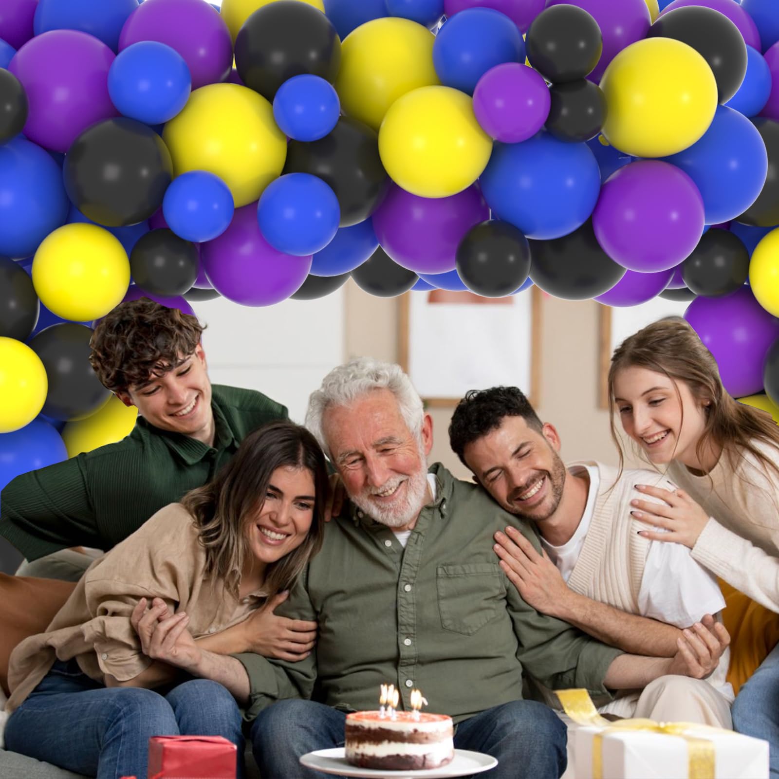 137PCS Video Gaming Balloon Garland Arch Kit - Purple, Blue, Yellow & Black Balloons for Birthday, Graduation Decor | Perfect for Anime, Gamer Parties & Teen Celebrations