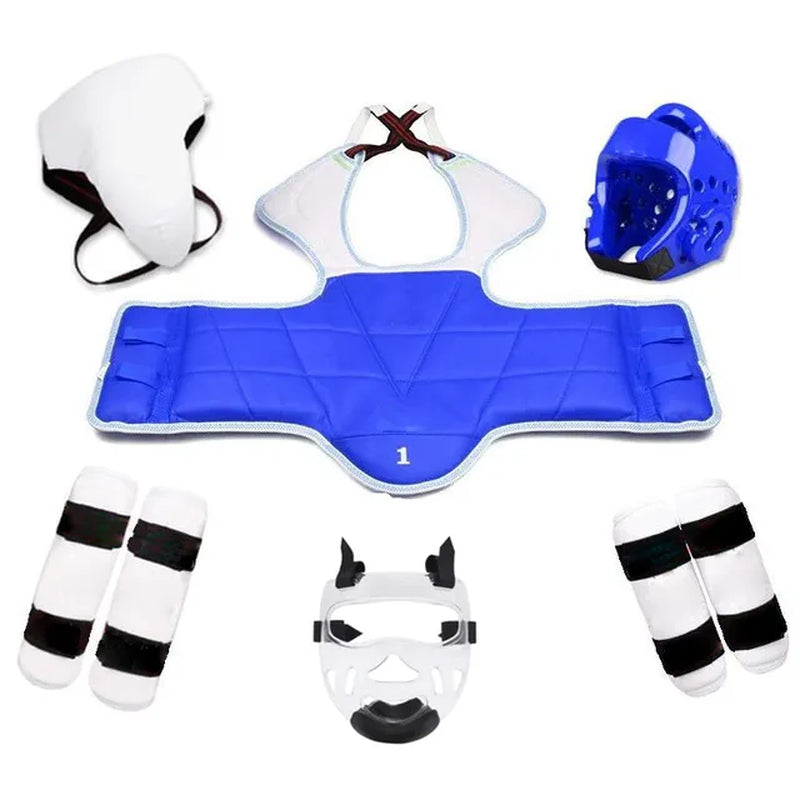 Taekwondo Protective Gear Set - 5 Piece Full Body Armor with Helmet, Chest Protector & Kickboxing Gloves for Martial Arts Training | Perfect for Sparring, Competition & Self-Defense Practice