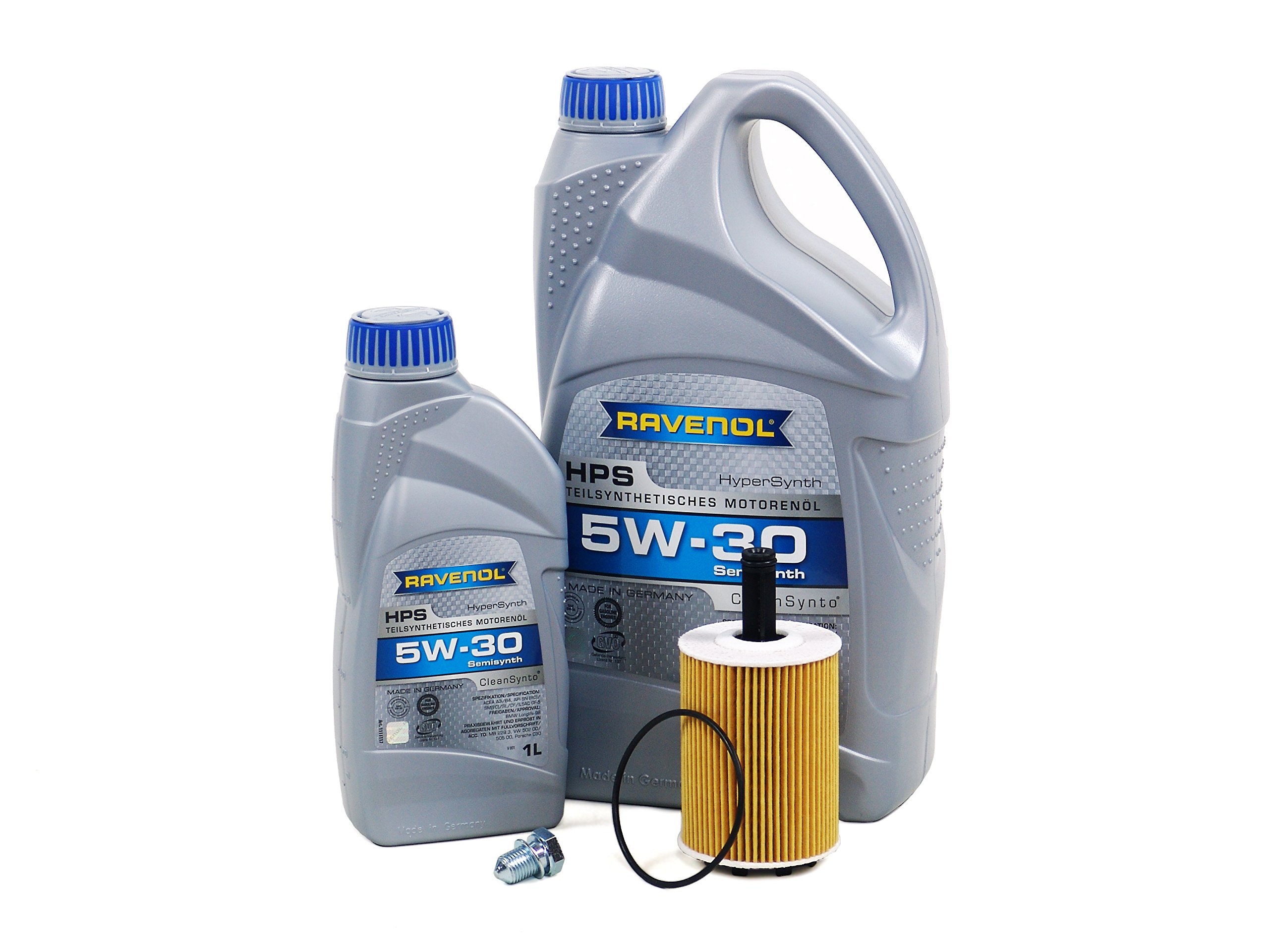 Blau J1A5061-i Full Synthetic Motor Oil Change Kit - Compatible with 2001-2003 VW Eurovan 2.8L 6-Cylinder Engine (AXK Code) - 5W-30 Oil Filter & Drain Plug - Easy DIY Oil Change for VW Eurovan Campers & Road Trips