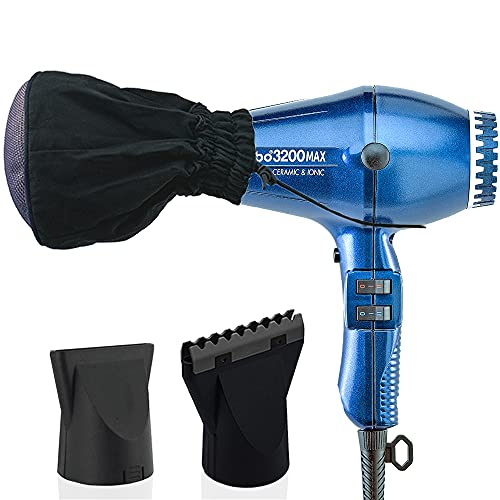 Turbo Power Twin Turbo 3200 MAX Ceramic & Ionic Hair Dryer with Metal Mesh Diffuser - Professional Salon Blow Dryer for Fast Drying, Frizz Control & Volume - Perfect for Home & Salon Use, Styling All Hair Types