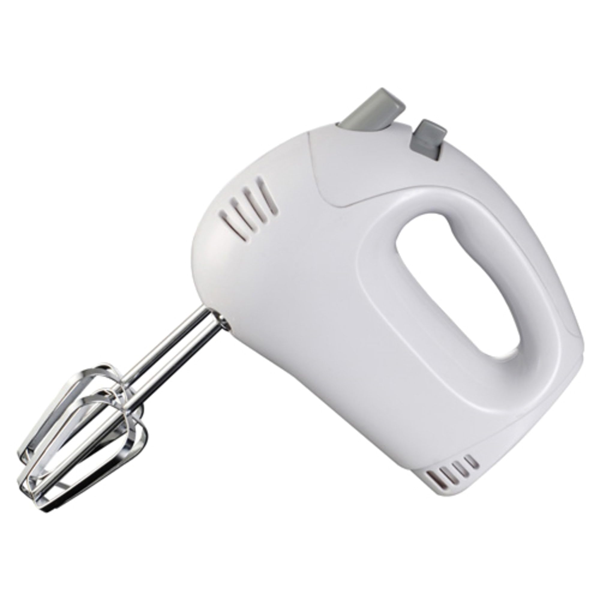 Brentwood Electric Hand Mixer - 5-Speed Lightweight Stand Mixer with Dough Hooks & Whisks, Perfect for Baking Cakes, Cookies & Whipping Cream (White)