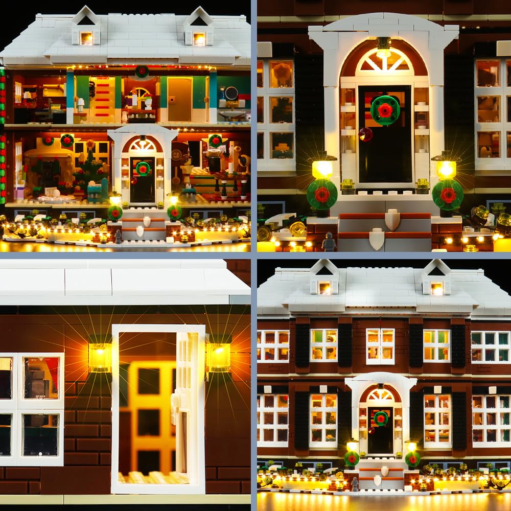 LED Lighting Kit for Lego 21330 Ideas Home Alone Set - Creative Interior Decoration Gift for Collectors (Lego Model Not Included) - Perfect for Holiday Displays, Themed Rooms & Lego Enthusiasts