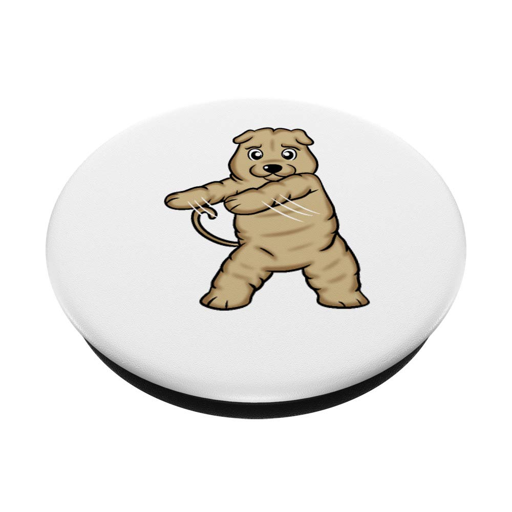 Flossing Dance Shar Pei Dog PopSockets PopGrip - Interchangeable Phone Grip for iPhone, Samsung & Tablets | Cute Pet Accessory for Dog Lovers | Perfect for Selfies, Gaming & Daily Use