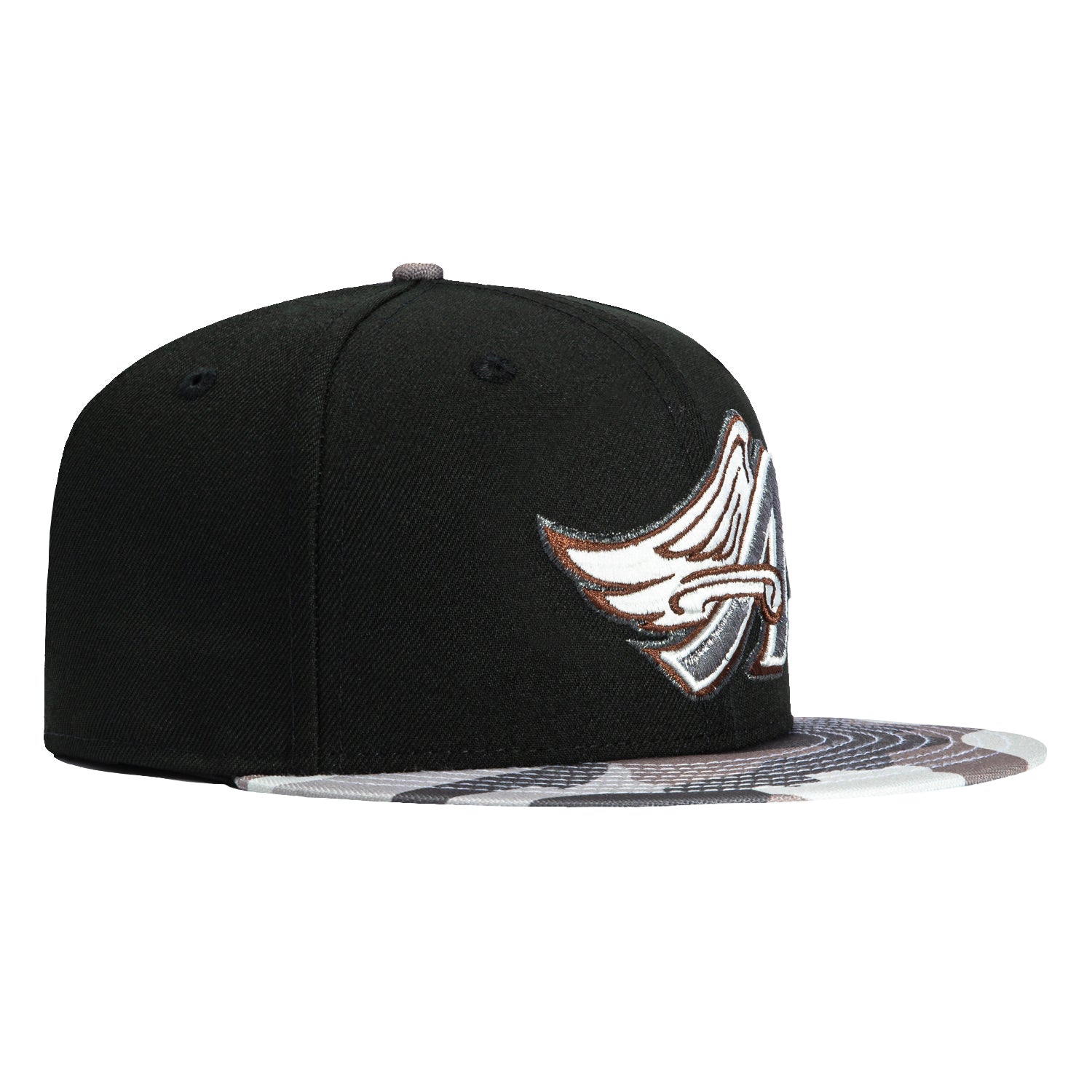New Era 59Fifty Surveillance Pack Los Angeles Angels Baseball Cap - Black Camo Design for Men & Women | Perfect for Baseball Games, Streetwear Fashion & Outdoor Activities