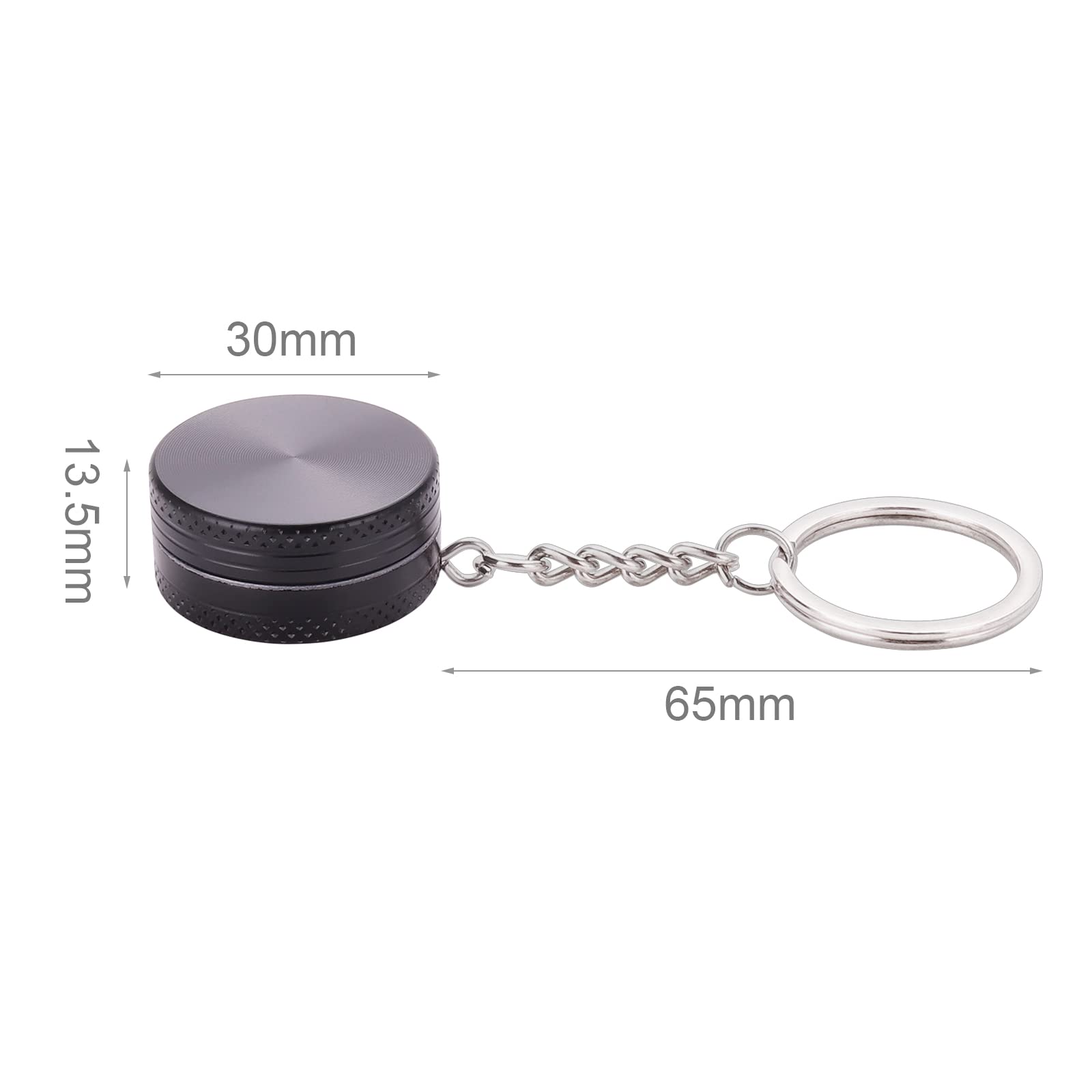 Premium Kinstecks 2-Piece Mini Aluminum Herb Grinder - Spice Mill for Fresh Herbs, Spices & Seasonings - Perfect for Cooking, Baking & Gourmet Food Preparation - Compact & Durable Black Design