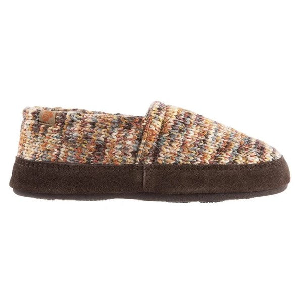Women's Acorn Moc Slippers - Cozy Sunset Cable Knit House Shoes for Indoor Comfort & Warmth - Perfect for Winter Lounging, Home Relaxation & Gift Giving