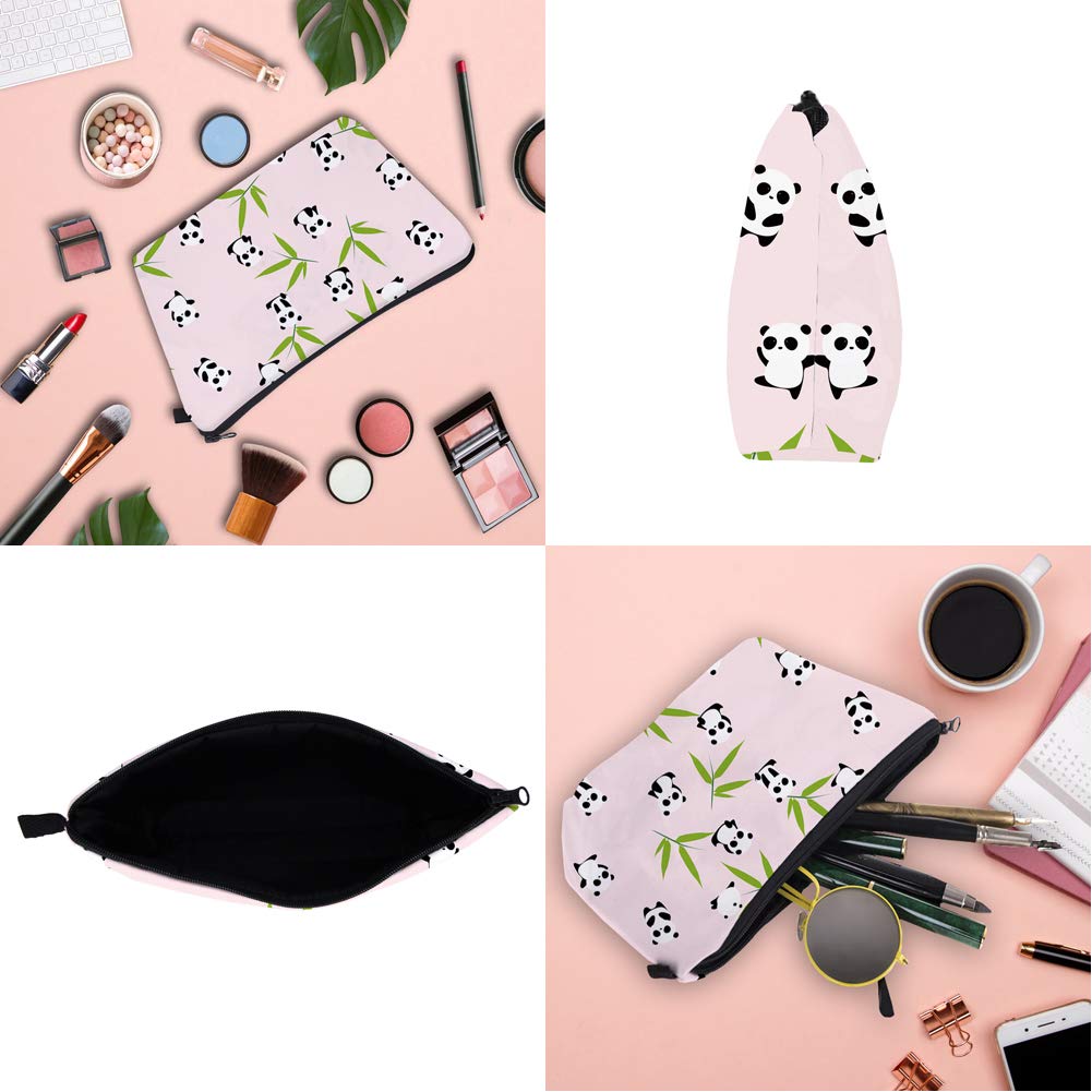 Jom Tokoy Hakuna Matata Panda Print Makeup Bag - Waterproof Travel Cosmetic Organizer for Women | Perfect for Travel, Gym & Daily Use (Style 1093)