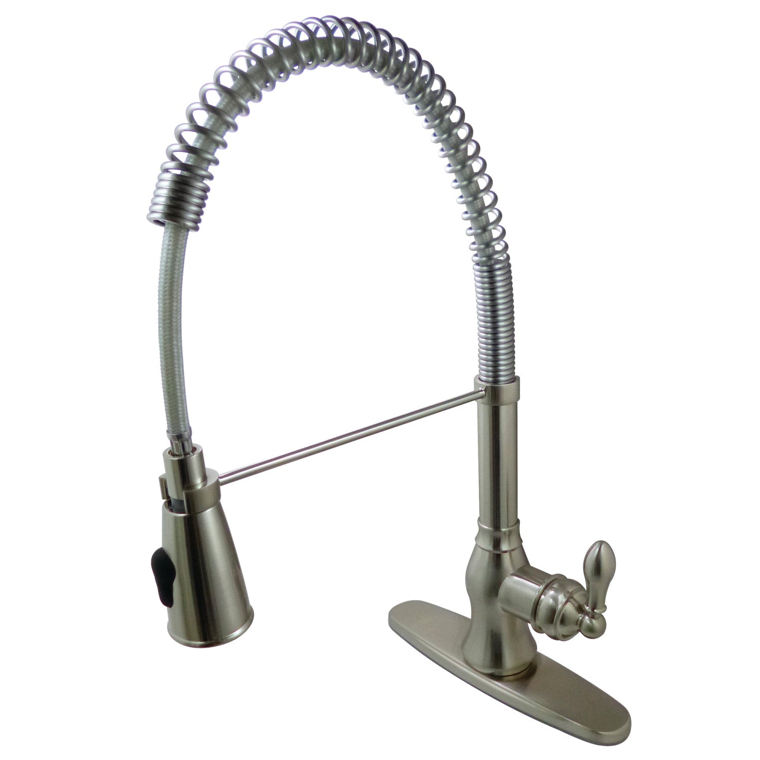 American Classic GSY8898ACL Single Handle 1 or 3 Hole Deck Mount Pre Rinse Kitchen Faucet in Brushed Nickel - Perfect for Modern Kitchens & High-Traffic Commercial Use