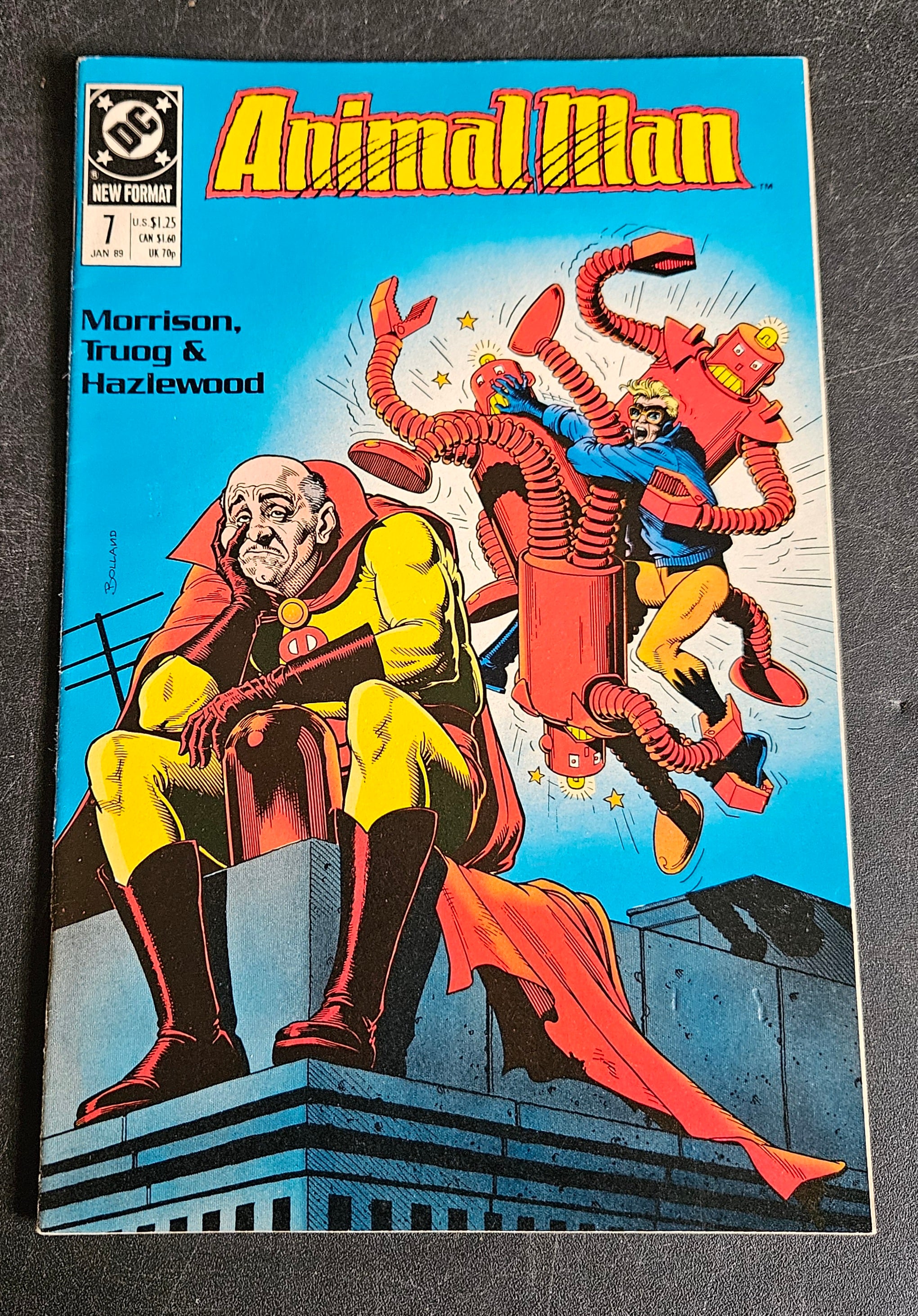ANIMAL MAN #7 JAN 1989 Comic Book by Grant Morrison, Chas Truog & Doug Hazlewood | DC Comics | Superhero Graphic Novel for Collectors & Readers