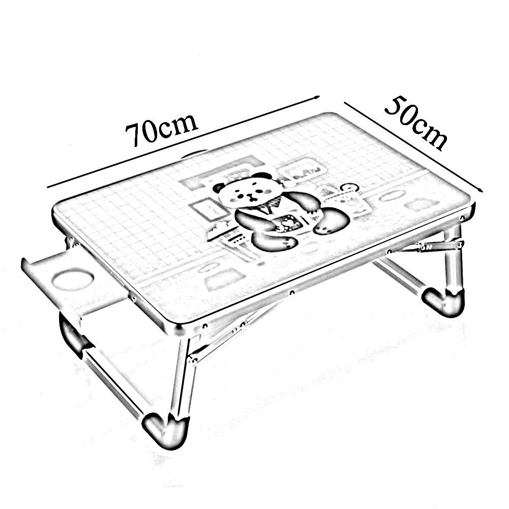 HUAHUA Foldable Laptop Desk for Small Spaces - Portable Study Table for Dorm, Bed, Office (5 Styles, 70x50cm) - Perfect for Students, Remote Work & Home Use