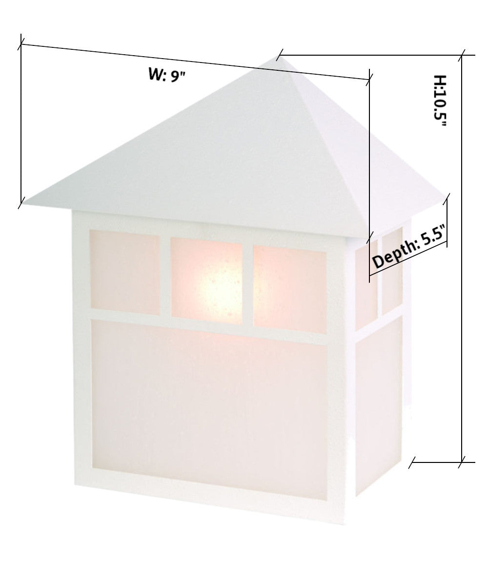 11H Artisan 1-Light Textured White Outdoor Wall Sconce - Weatherproof Exterior Lighting for Porch, Patio, Garden & Entryway