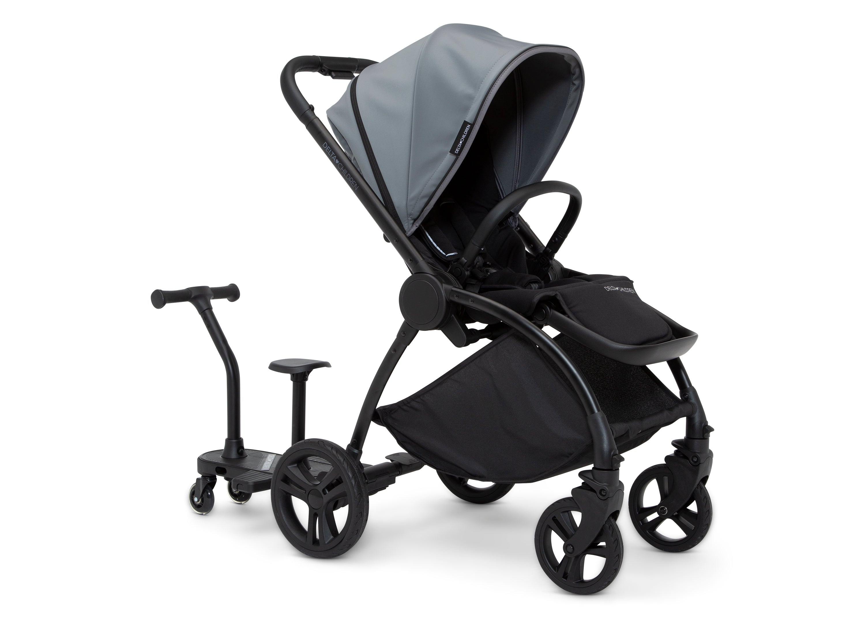 Delta Children Standing Board for Revolve Stroller - Universal Ride-On Stroller Kickboard for Toddlers - Perfect for Shopping, Travel & Outdoor Adventures
