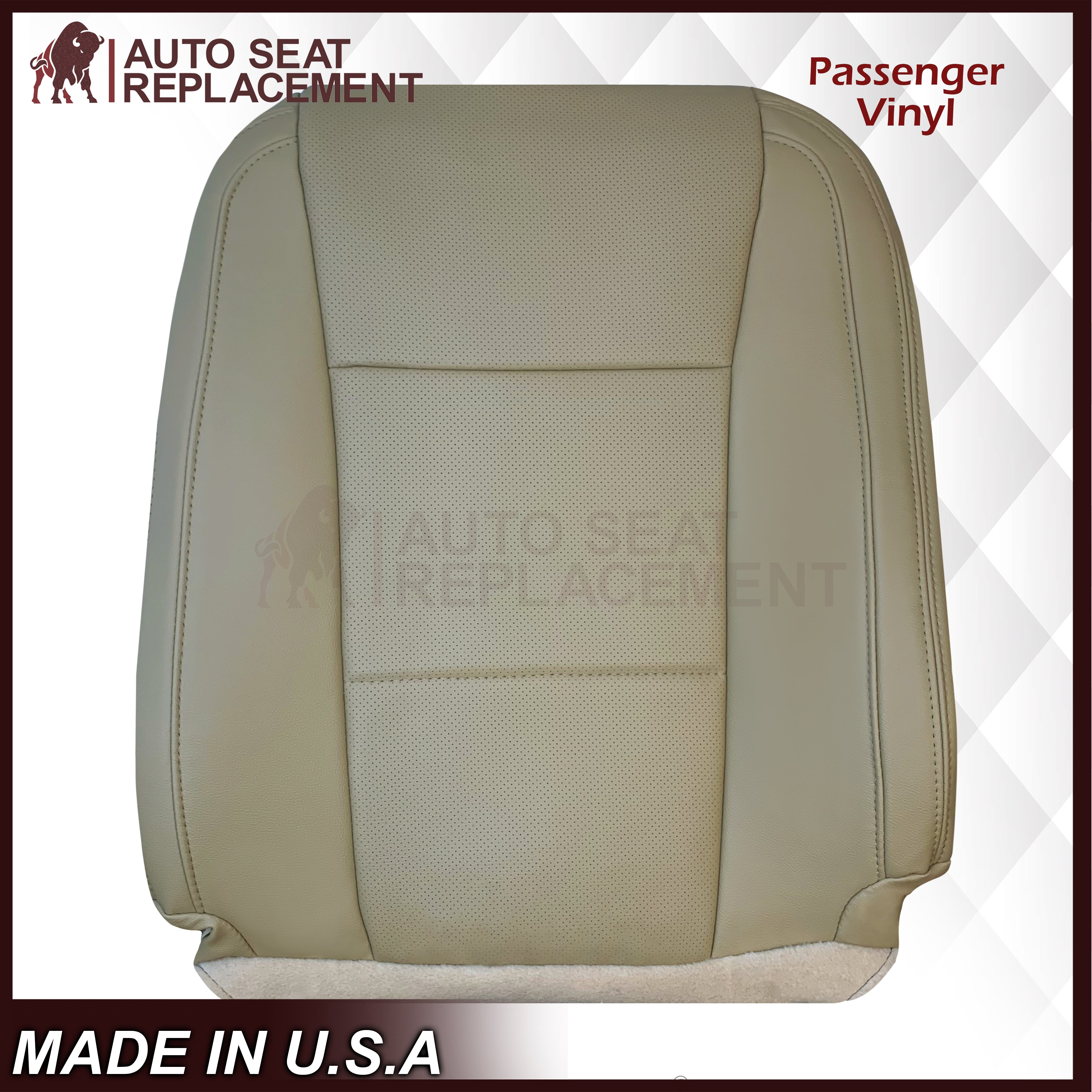 2015-2017 Ford F-150 Lariat Light Cashmere Tan Replacement Seat Covers - Genuine Leather or Synthetic Leather Options - Perfect for Car Interior Upgrade & Protection