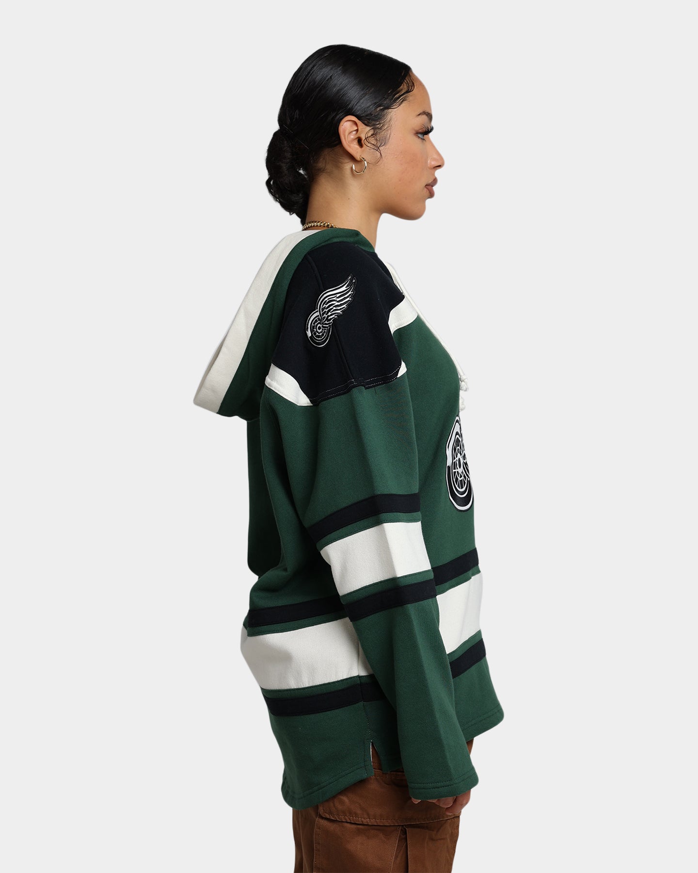 47 Brand Detroit Red Wings Superior Lacer Hoodie - Dark Green Pullover Sweatshirt for Men | Warm & Comfortable Winter Wear | Perfect for Game Day, Casual Outfits & Outdoor Activities